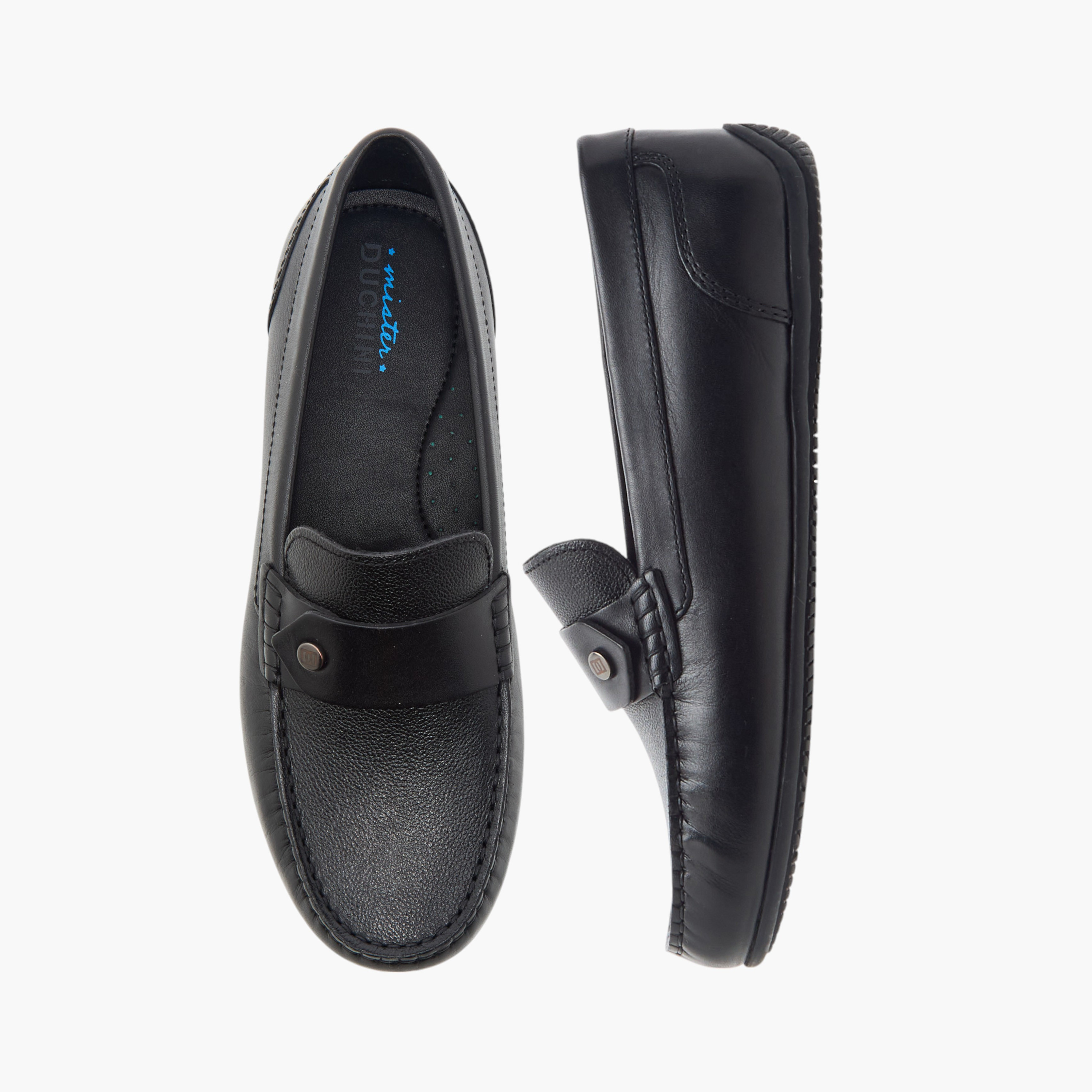 Mister Duchini Textured Slip-On Moccasins-boys-shoes-loafers-image-1