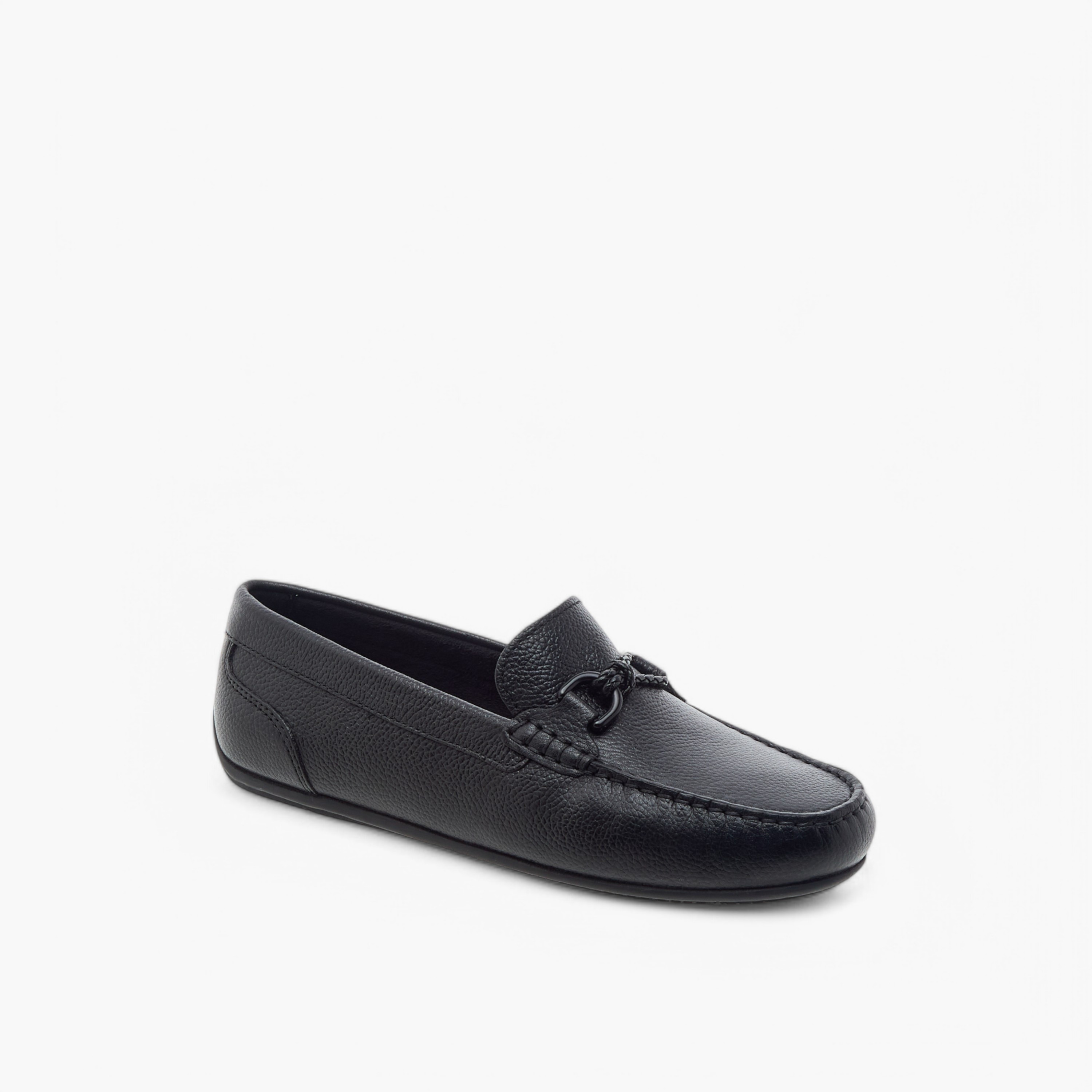 حذاء موكاسين سهل الارتداء وبارز الملمس بزينة معدنية من مستر دوتشيني-boys-shoes-loafers-image-2