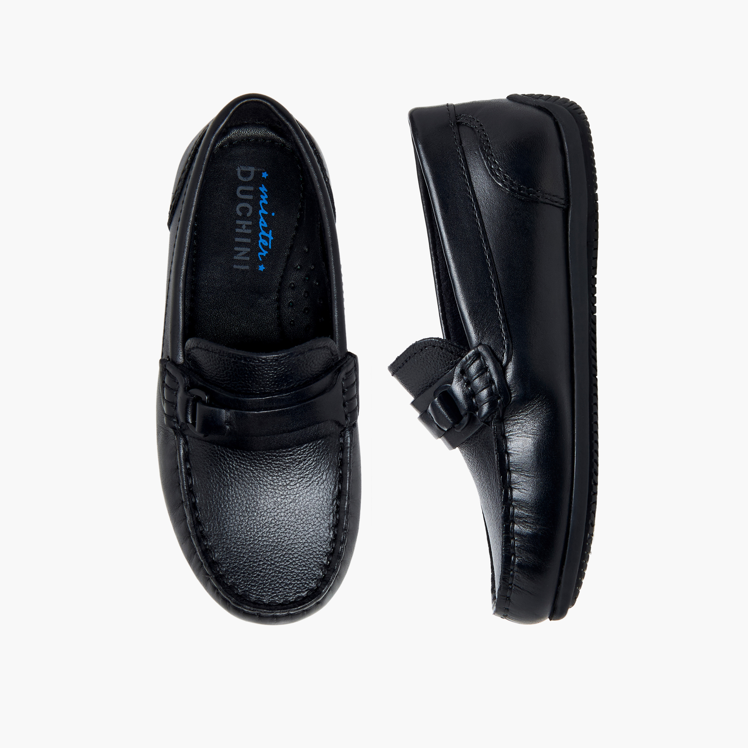 حذاء موكاسين جلد سهل الارتداء للأولاد من مستر دوتشيني-boys-shoes-loafers-image-1