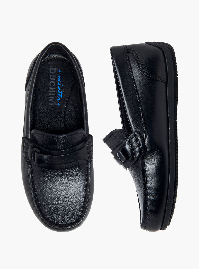 حذاء موكاسين جلد سهل الارتداء للأولاد من مستر دوتشيني-boys-shoes-loafers-image-1