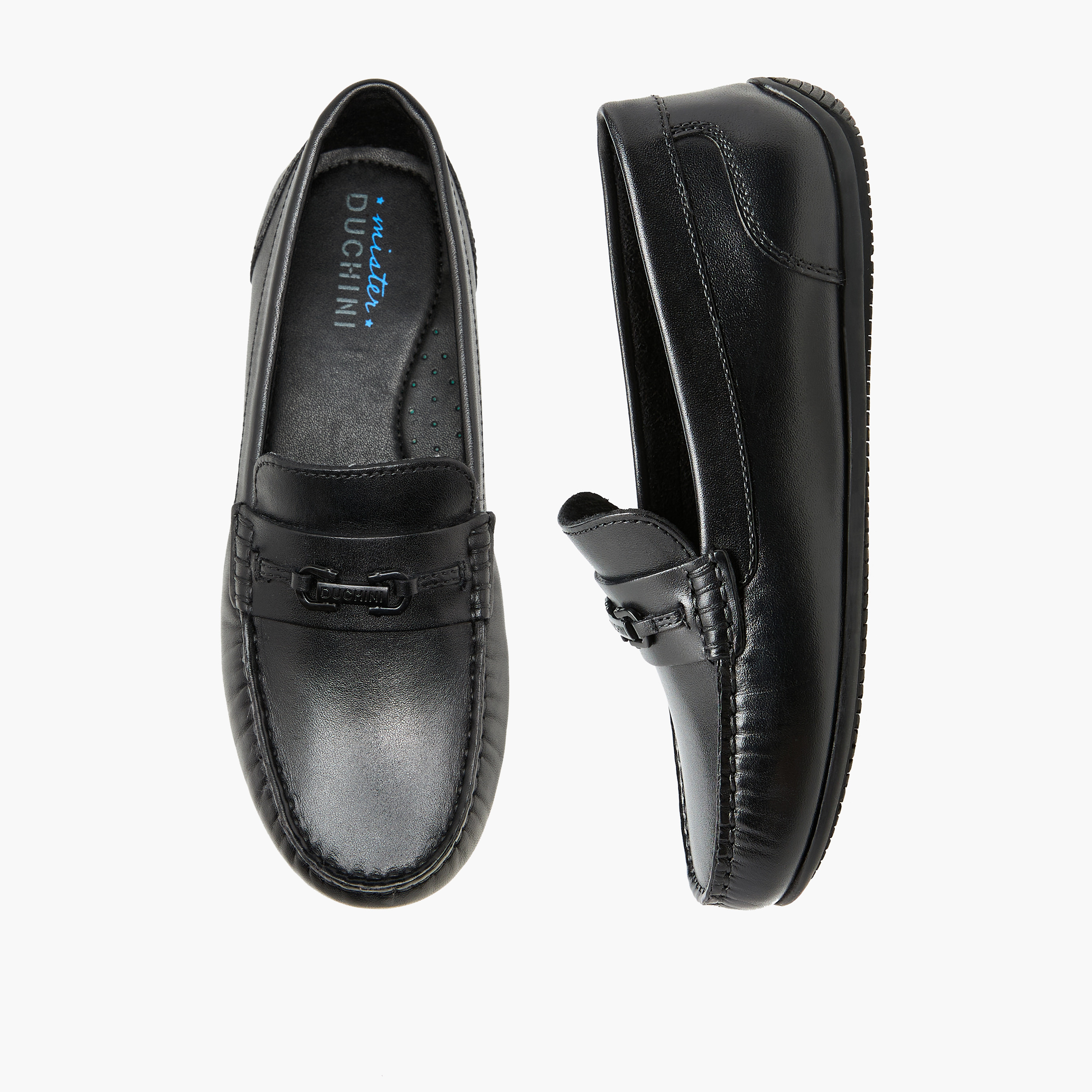 حذاء لوفر بزينة معدن للأولاد من مستر دوتشيني-boys-shoes-loafers-image-1