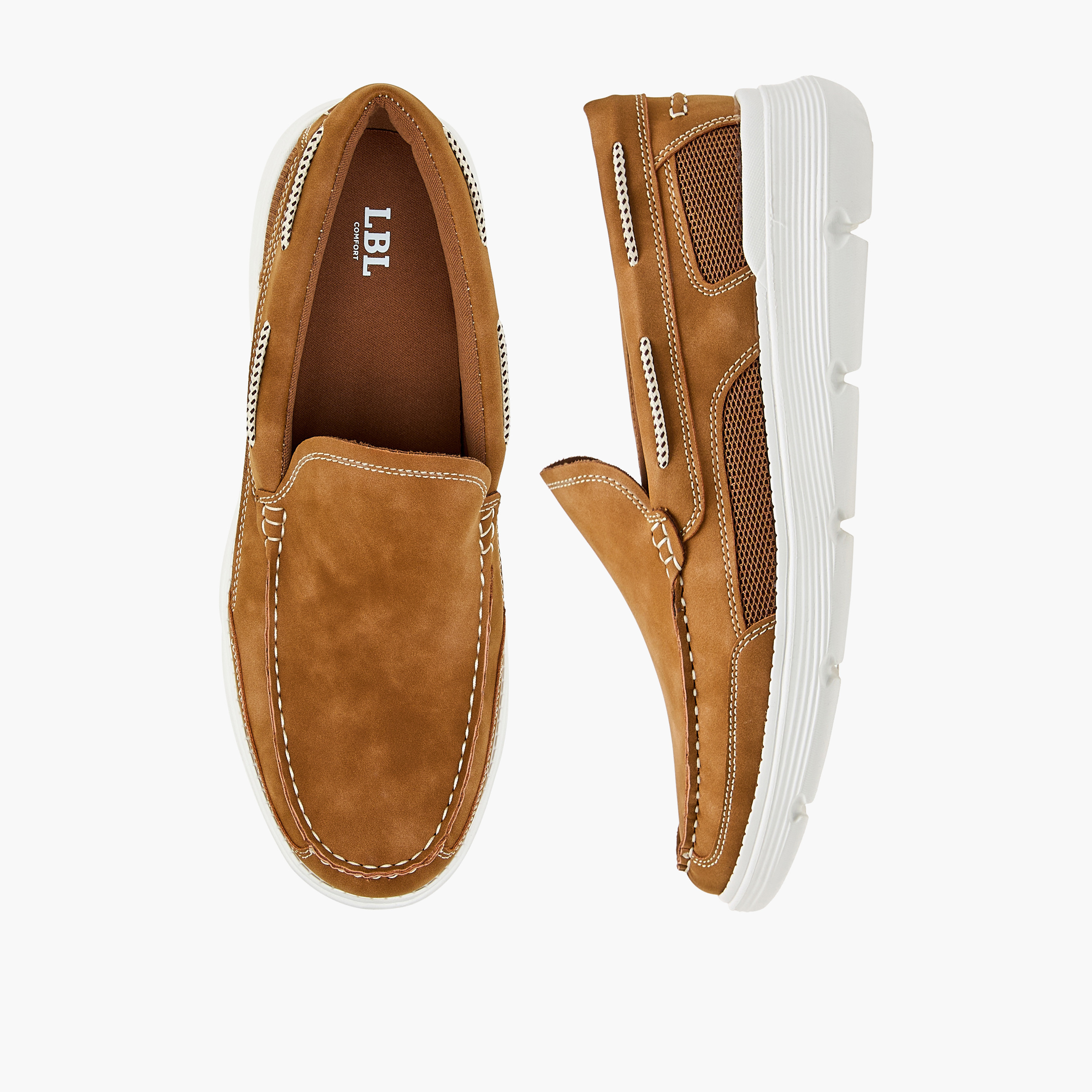 LBL by Shoexpress Textured Slip-On Moccasins-men-shoes-loafersandmoccasins-image-1