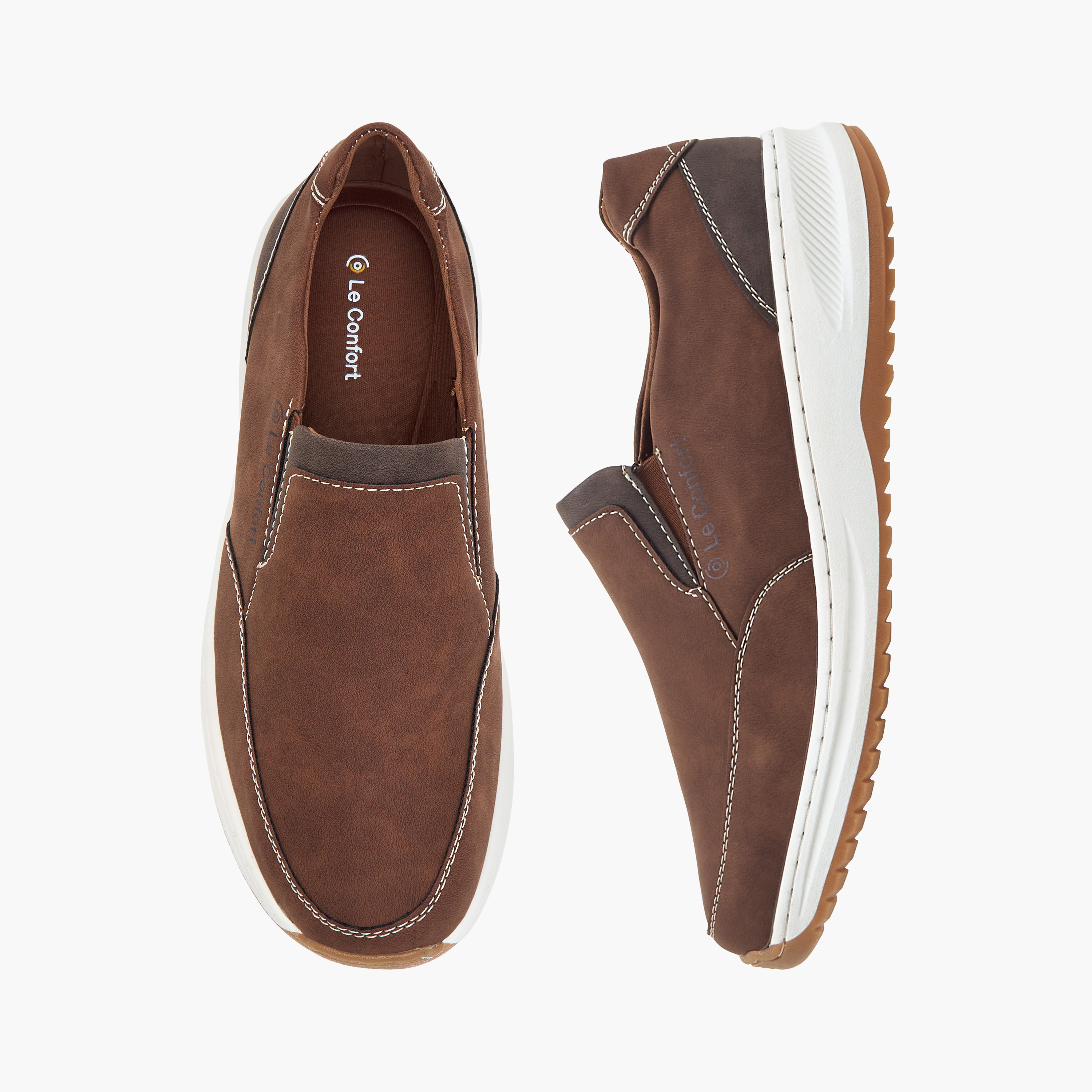 حذاء سهل الارتداء مريح سادة من لو كونفورت-men-shoes-loafersandmoccasins-image-1