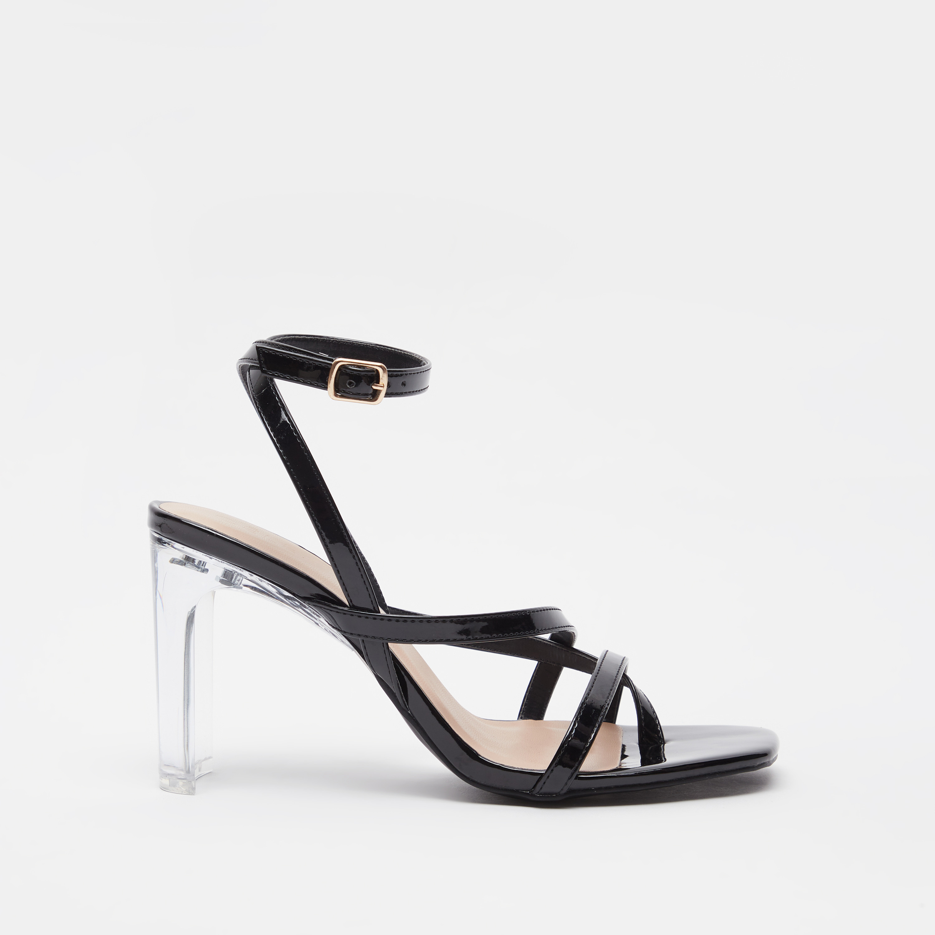 صندل بأحزمة وكعب عريض وإبزيم للإغلاق للنساء من سيليست-women-shoes-heels-image-1
