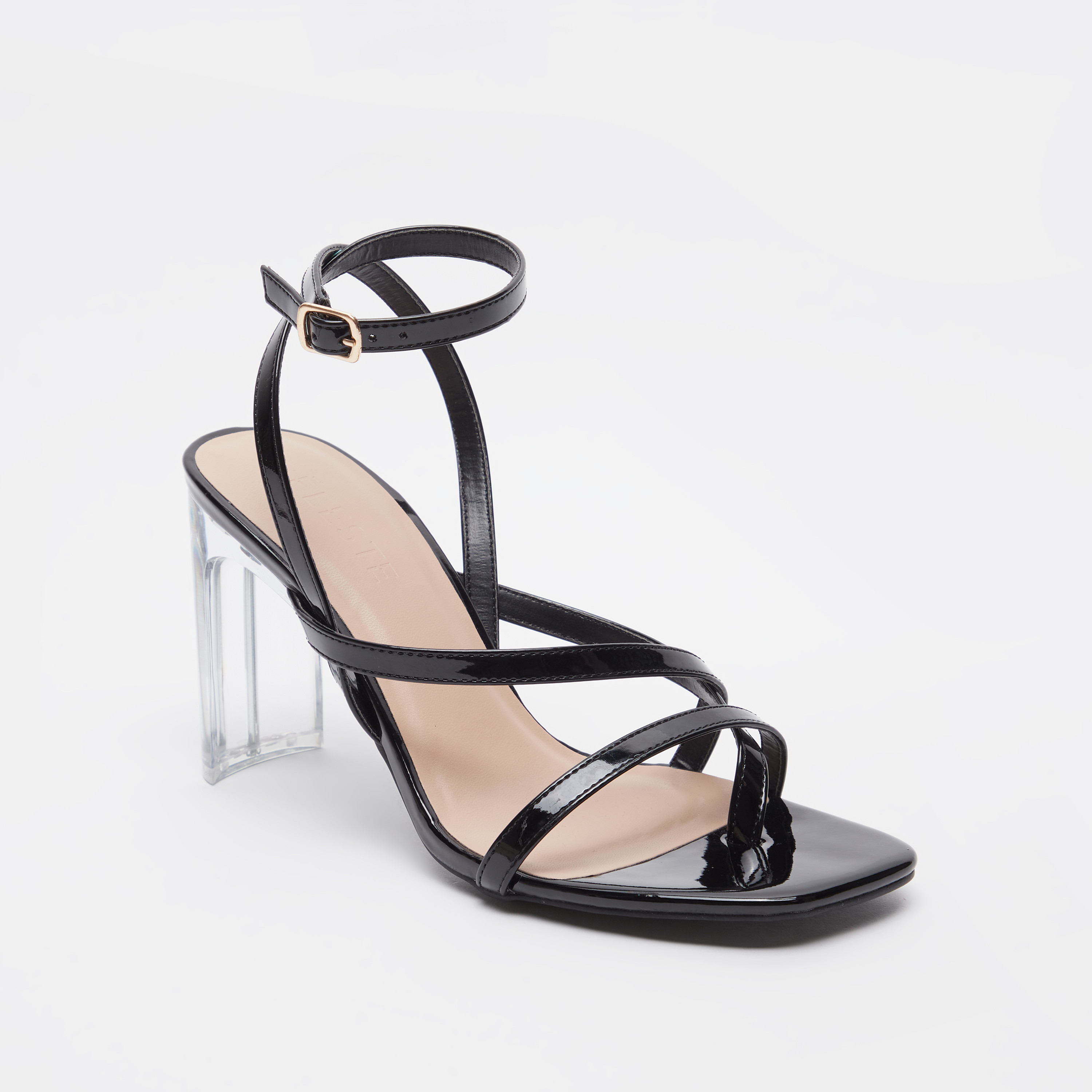صندل بأحزمة وكعب عريض وإبزيم للإغلاق للنساء من سيليست-women-shoes-heels-image-2