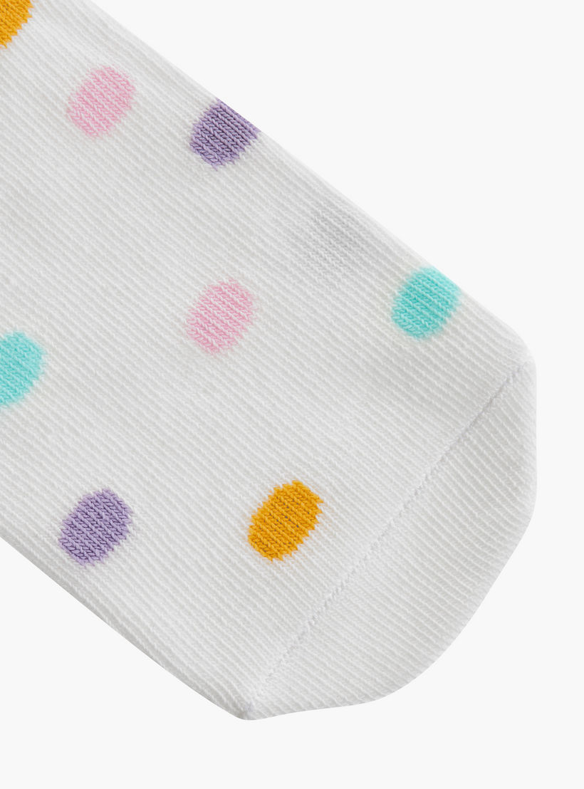 طقم جوارب غير وبرية 5 أزواج بطول الكاحل وطبعات من ليتل ميسي-girls-accessories-socks-image-3