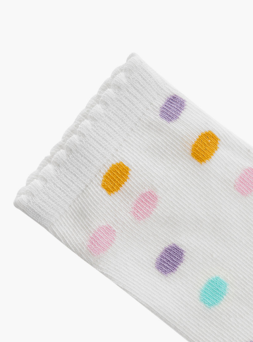 طقم جوارب غير وبرية 5 أزواج بطول الكاحل وطبعات من ليتل ميسي-girls-accessories-socks-image-5