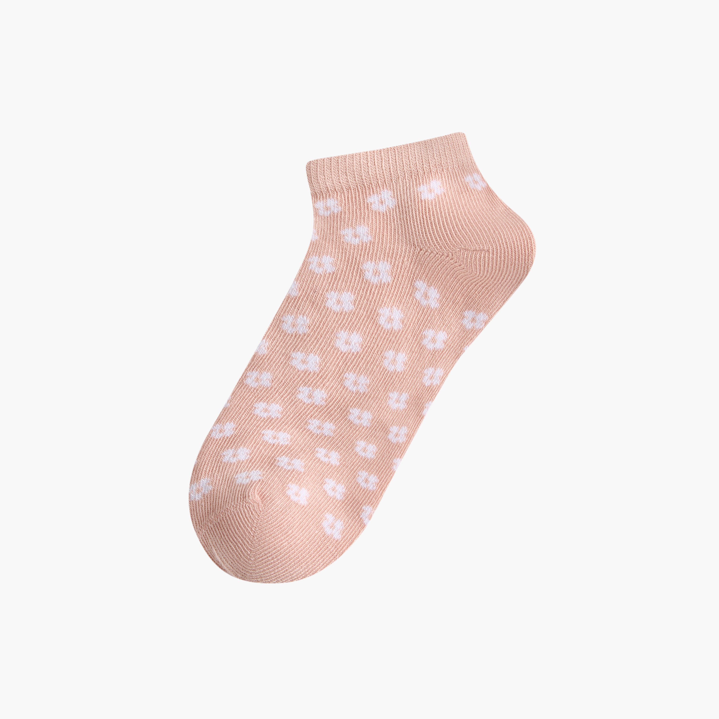 طقم جوارب 5 أزواج بطول الكاحل وطبعات أزهار من ليتل ميسي-girls-accessories-socks-image-2