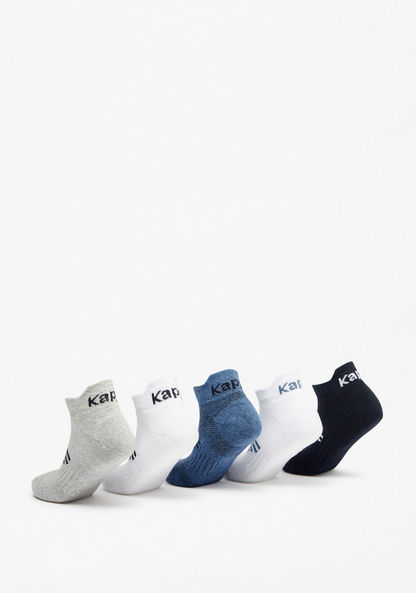Kappa Logo Print Ankle Length Socks - Set of 5-Boy%27s Socks-image-2