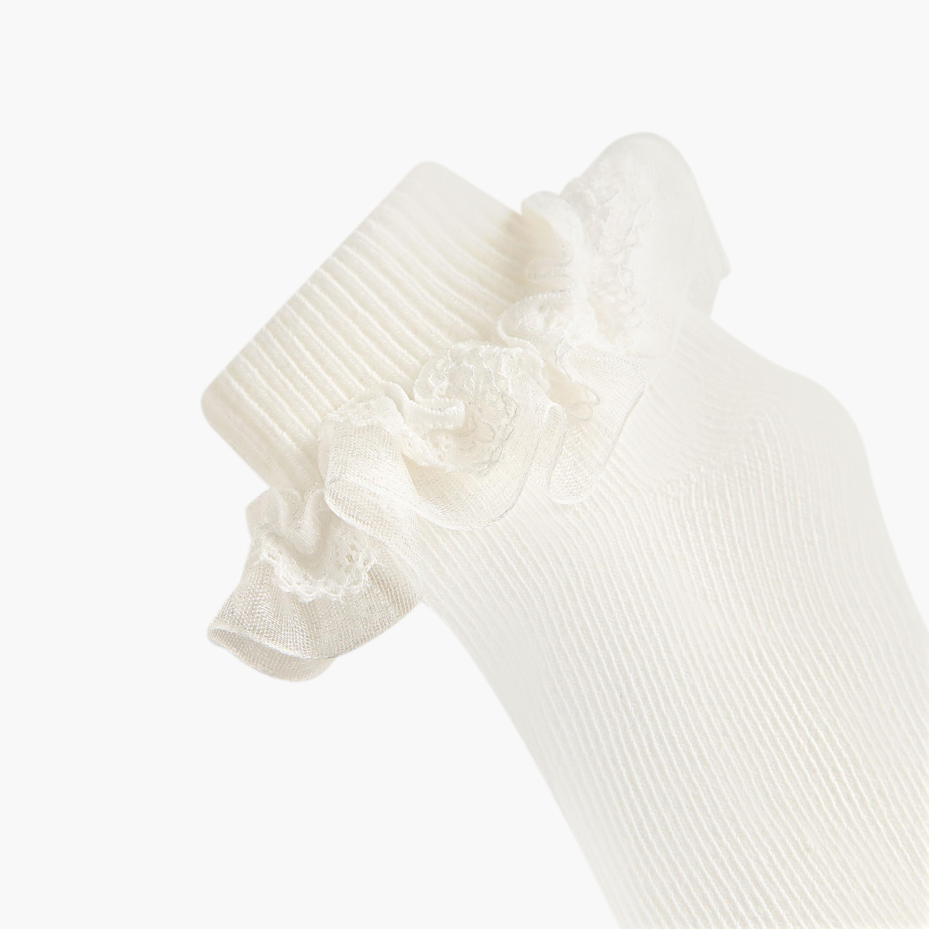 طقم جوارب للبنات الرضع بطول الكاحل بتفاصيل كشكش قطعتين من بيرفيت-baby-girls-accessories-socks-image-6