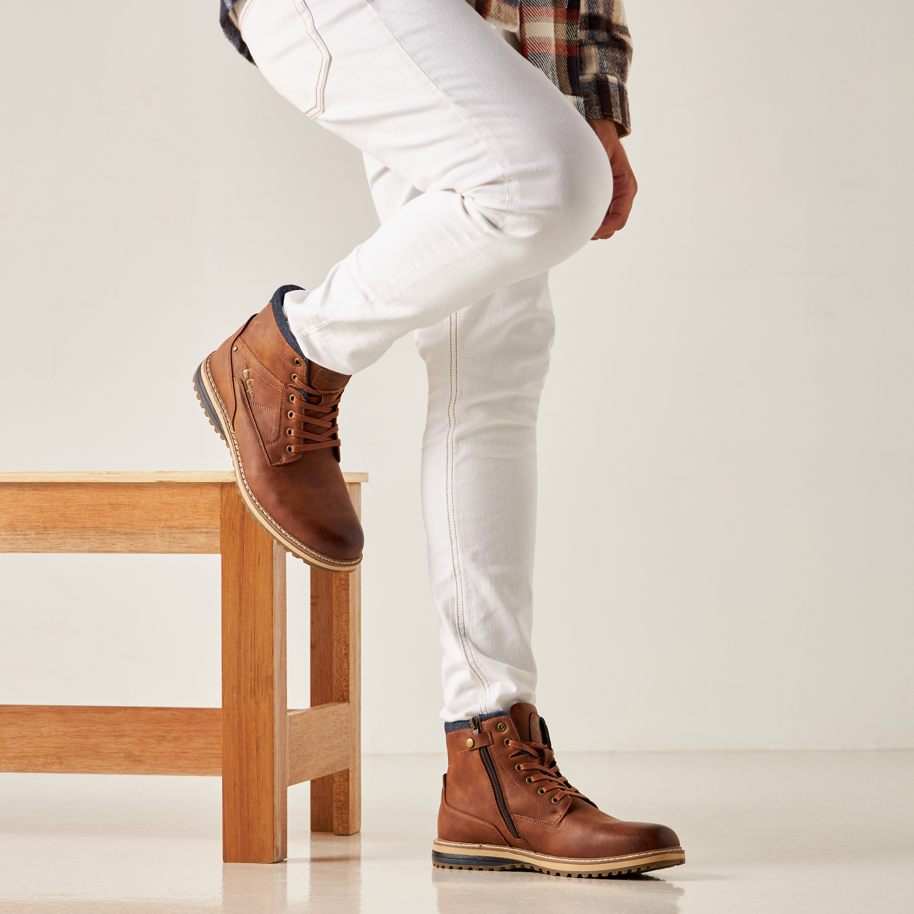 Lee cooper hotsell tan boots