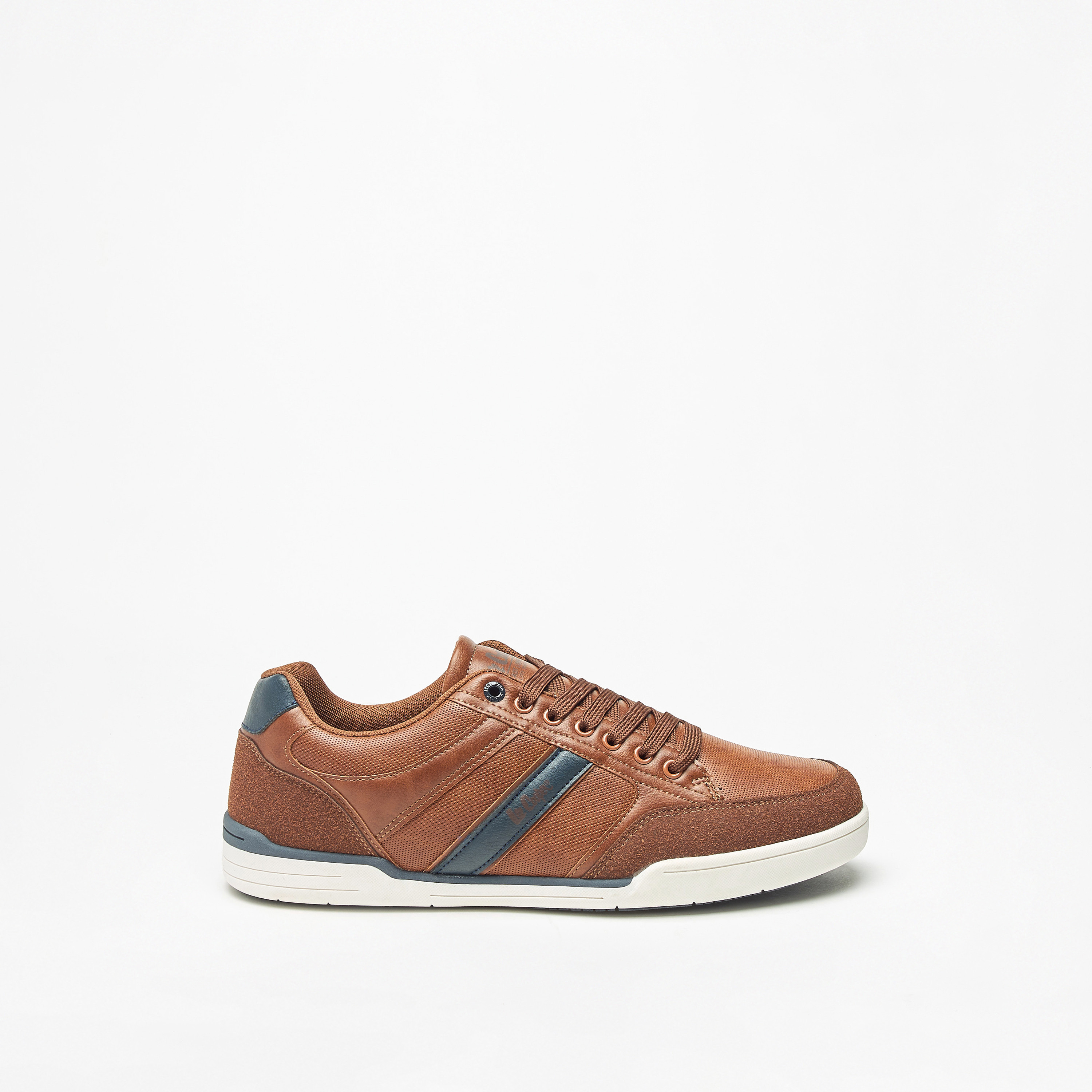 Lee Cooper Men's Logo Detail Sneakers with Lace-Up Closure-men-shoes-sneakers-image-3