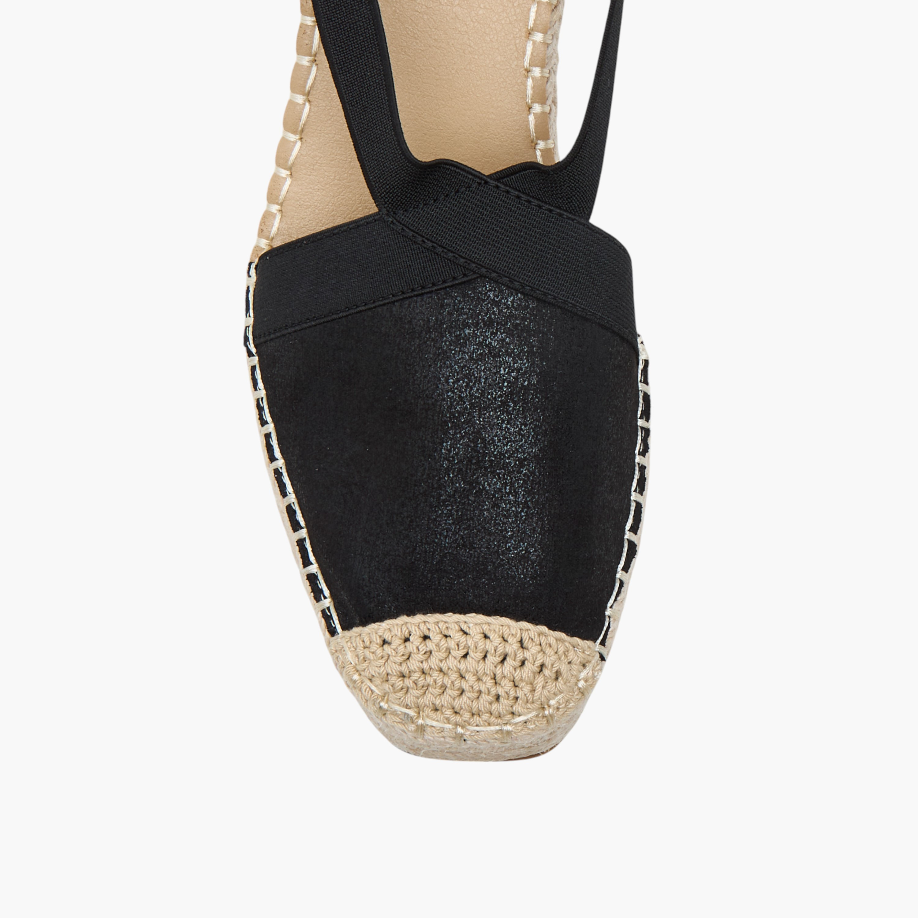 حذاء بارز الملمس بحزام خلفي وكعب ويدج للنساء من سيليست-women-shoes-heels-image-4