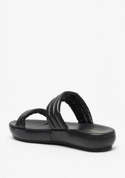 Le Confort Textured Slip-On Sandals-Women%27s Flat Sandals-image-2