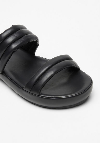 Le Confort Textured Slip-On Sandals-Women%27s Flat Sandals-image-6