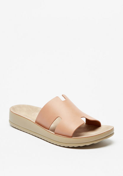 Le Confort Solid Slip-On Sandals-Women%27s Flat Sandals-image-0