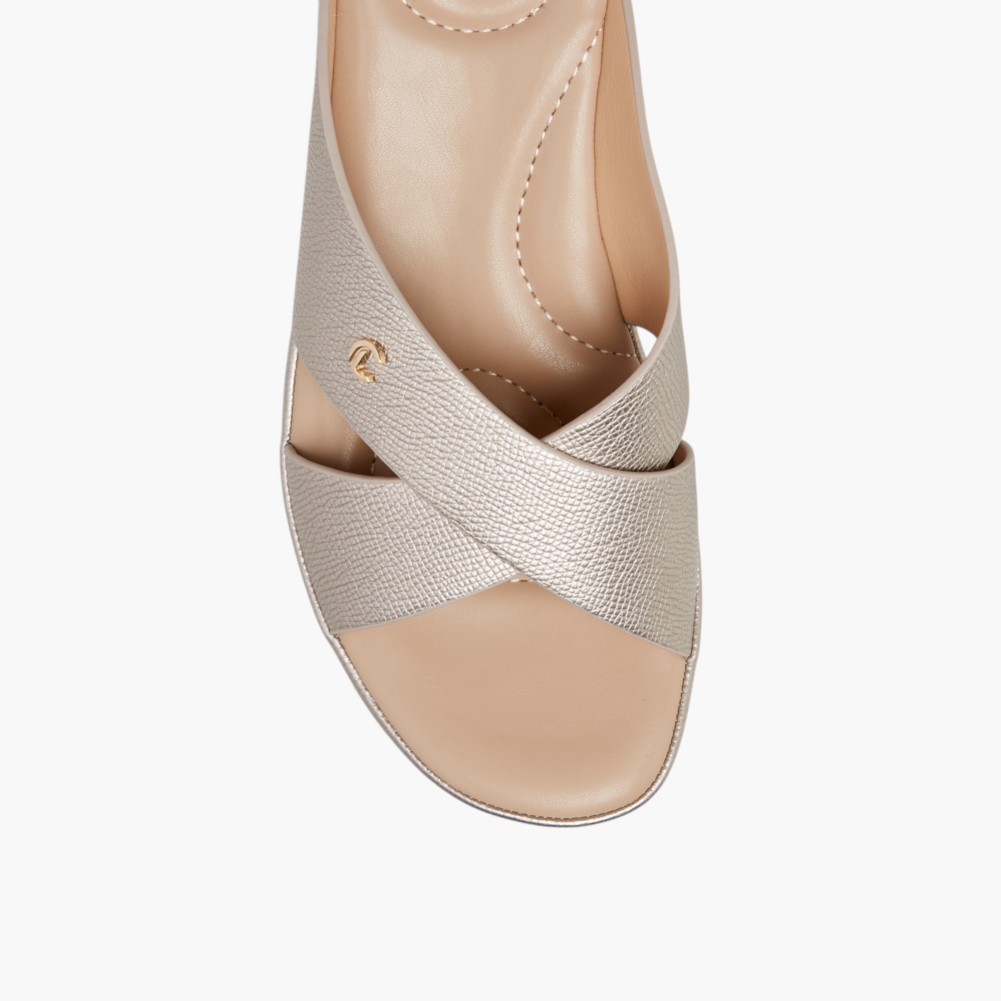 Le Confort Solid Cross Strap Slip-On Sandals with Wedge Heels-women-shoes-sandals-heeled-image-4