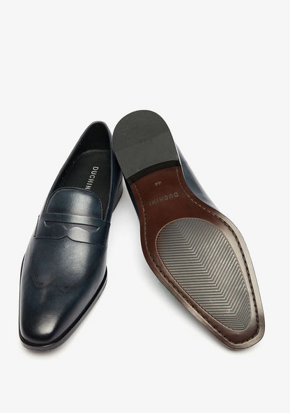 Duchini Men's Slip-On Loafers with Cut-Out Detail-Men%27s Formal Shoes-image-1