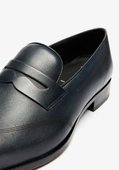 Duchini Men's Slip-On Loafers with Cut-Out Detail-Men%27s Formal Shoes-image-3