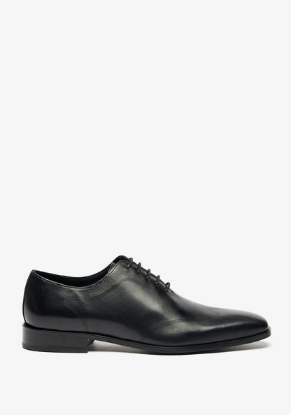 Duchini Men's Solid Oxford Shoes with Lace-Up Closure