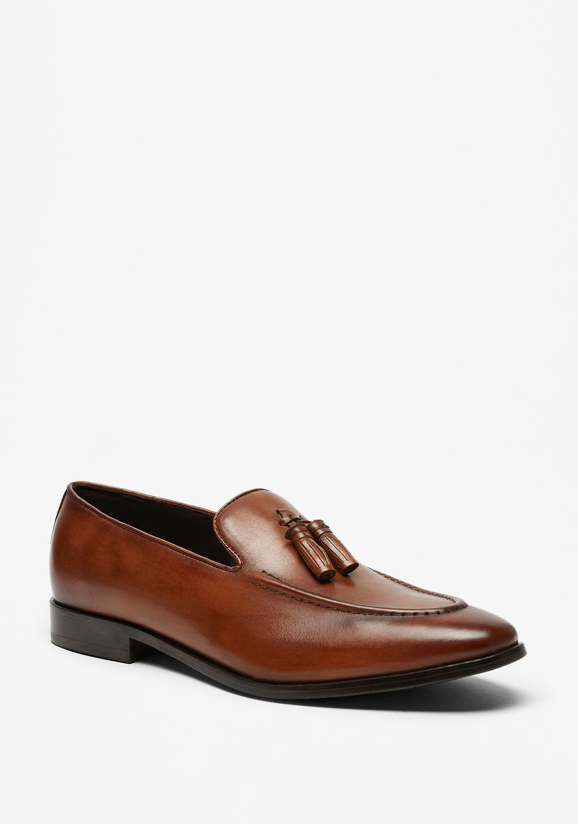Duchini Men's Leather Slip-On Loafers-Loafers-image-1