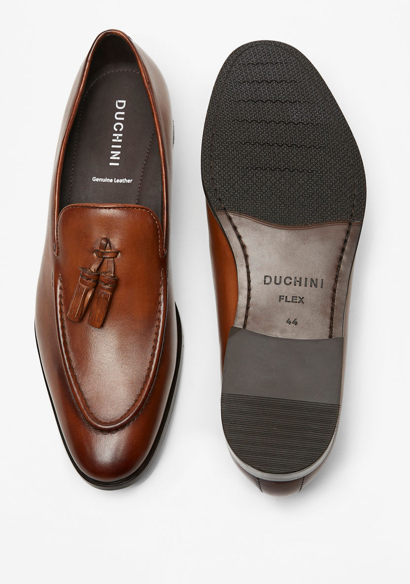 Duchini Men's Leather Slip-On Loafers-Loafers-image-4