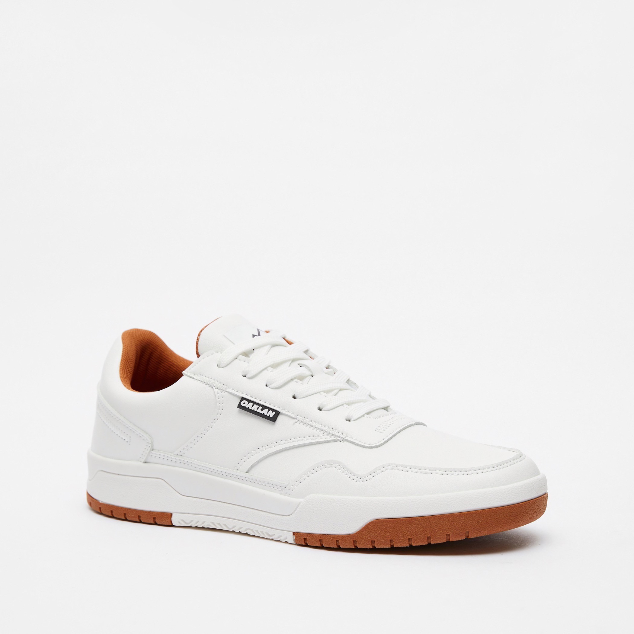 OAKLAN Lace-Up Low Ankle Sneakers with Stitch Detail-men-shoes-sneakers-image-2