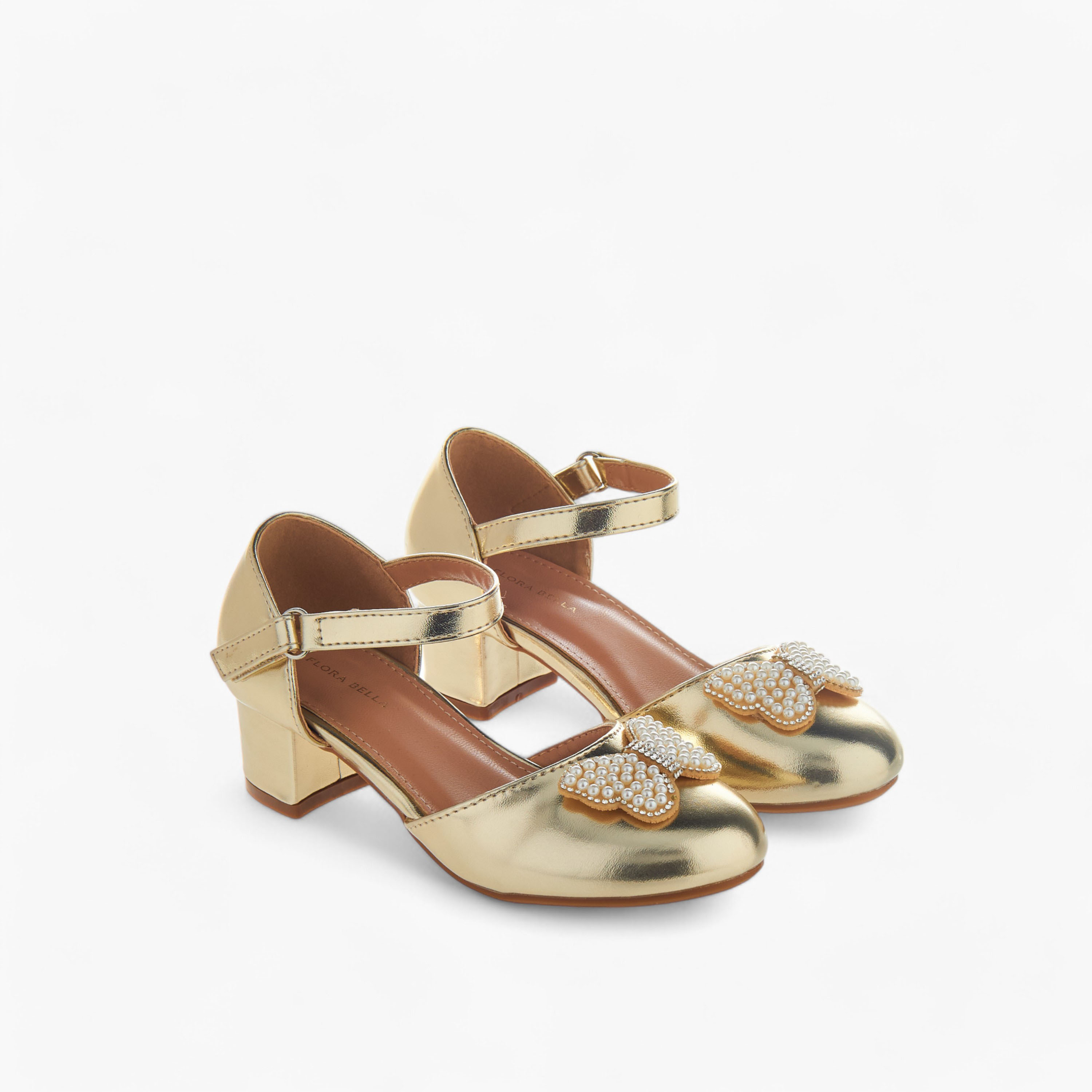 حذاء باليرينا بتزيينات فراشة وشريط إغلاق من فلورا بيلا-girls-shoes-sandals-image-1