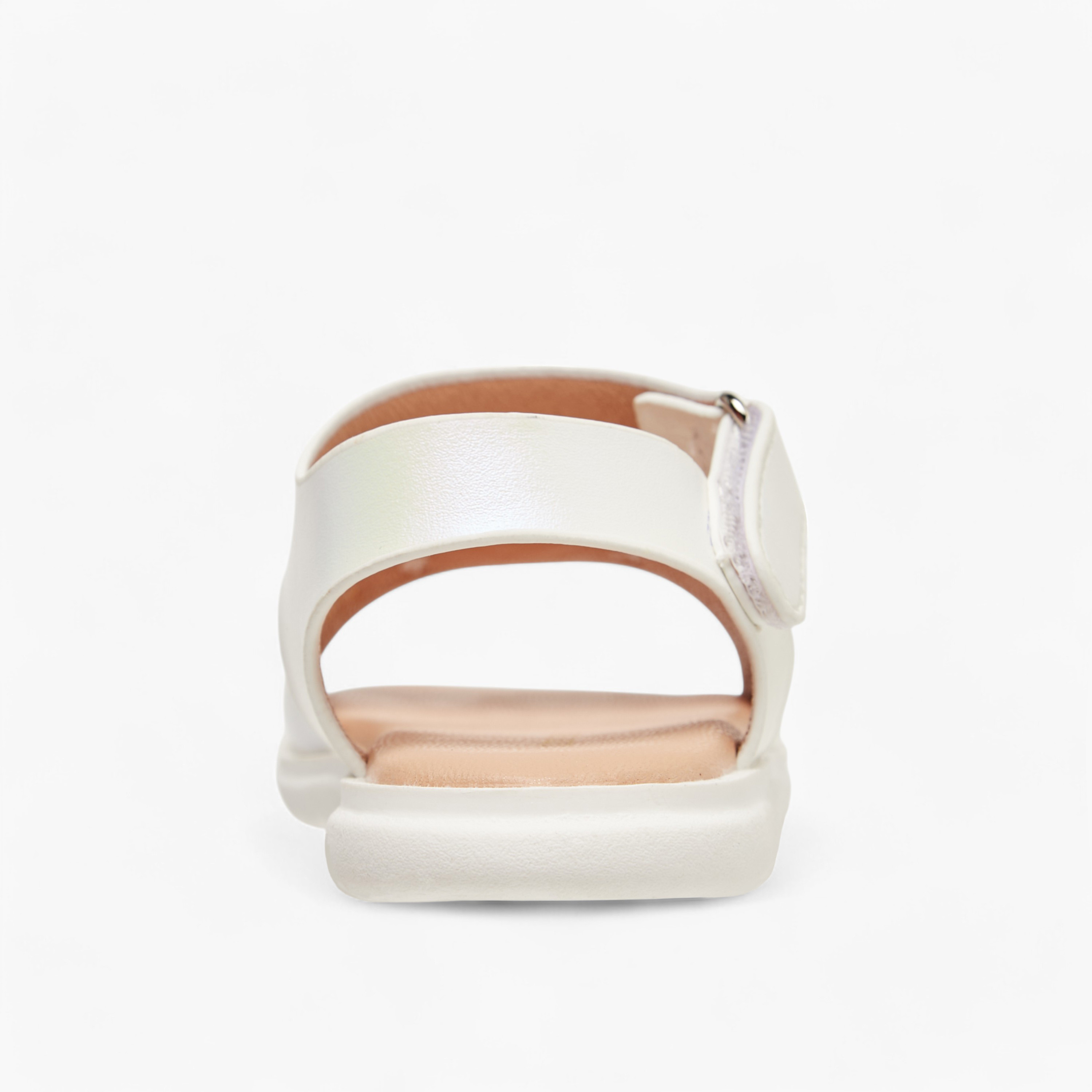 Flora Bella Embellished Strap Sandals with Hook and Loop Closure-girls-shoes-sandals-image-4