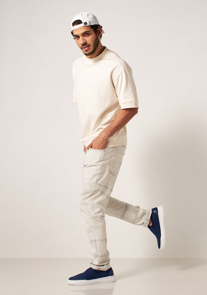 Lee Cooper Men's Textured Slip-On Walking Shoes-Men%27s Sports Shoes-image-0