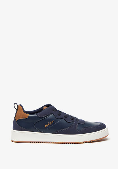 Lee Cooper Men's Panel Detail Sneakers with Lace-Up Closure-Men%27s Sneakers-image-0