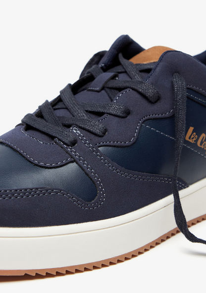 Lee Cooper Men's Panel Detail Sneakers with Lace-Up Closure-Men%27s Sneakers-image-3