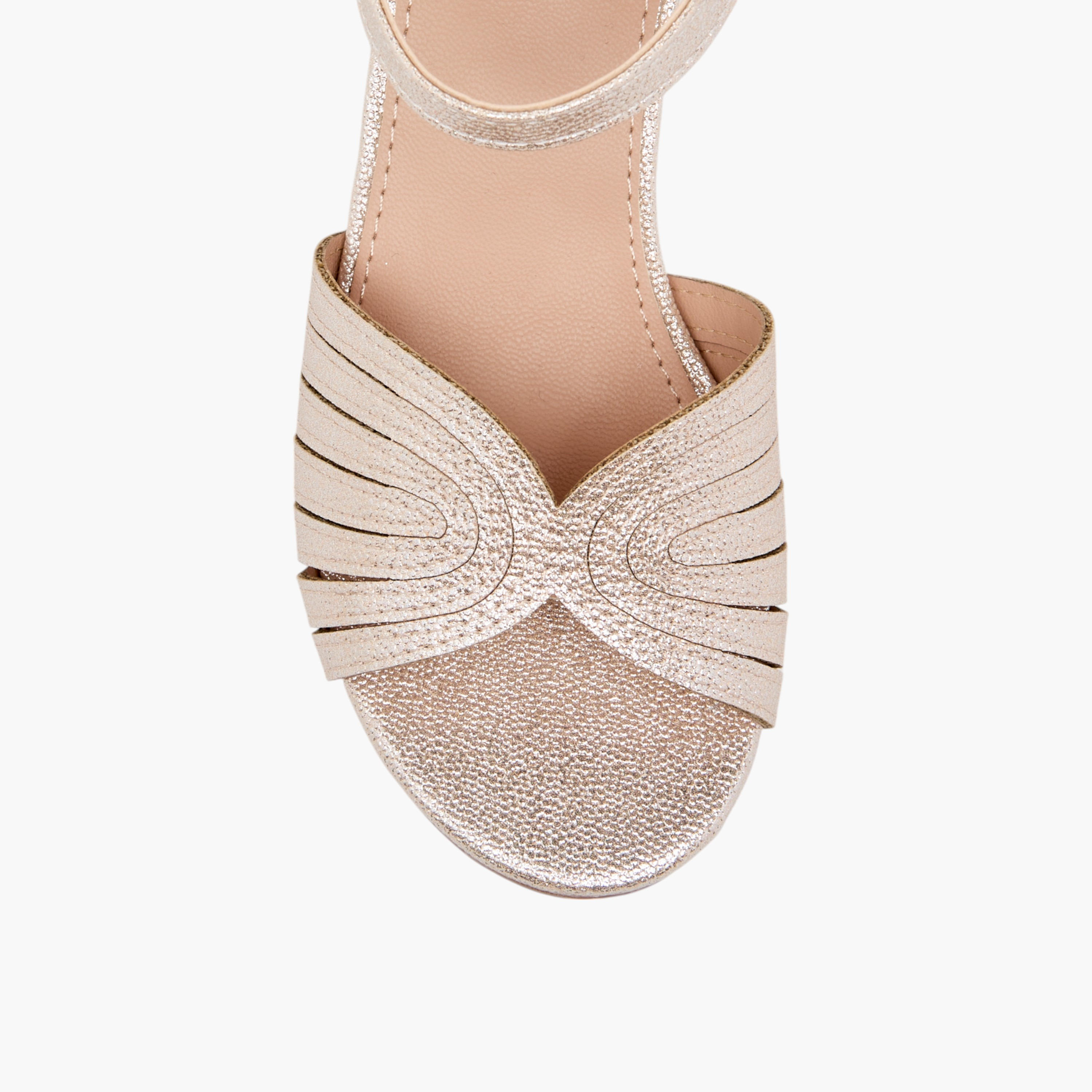 Flora Bella Textured Block Heel Sandals with Hook and Loop Closure-girls-shoes-sandals-image-4