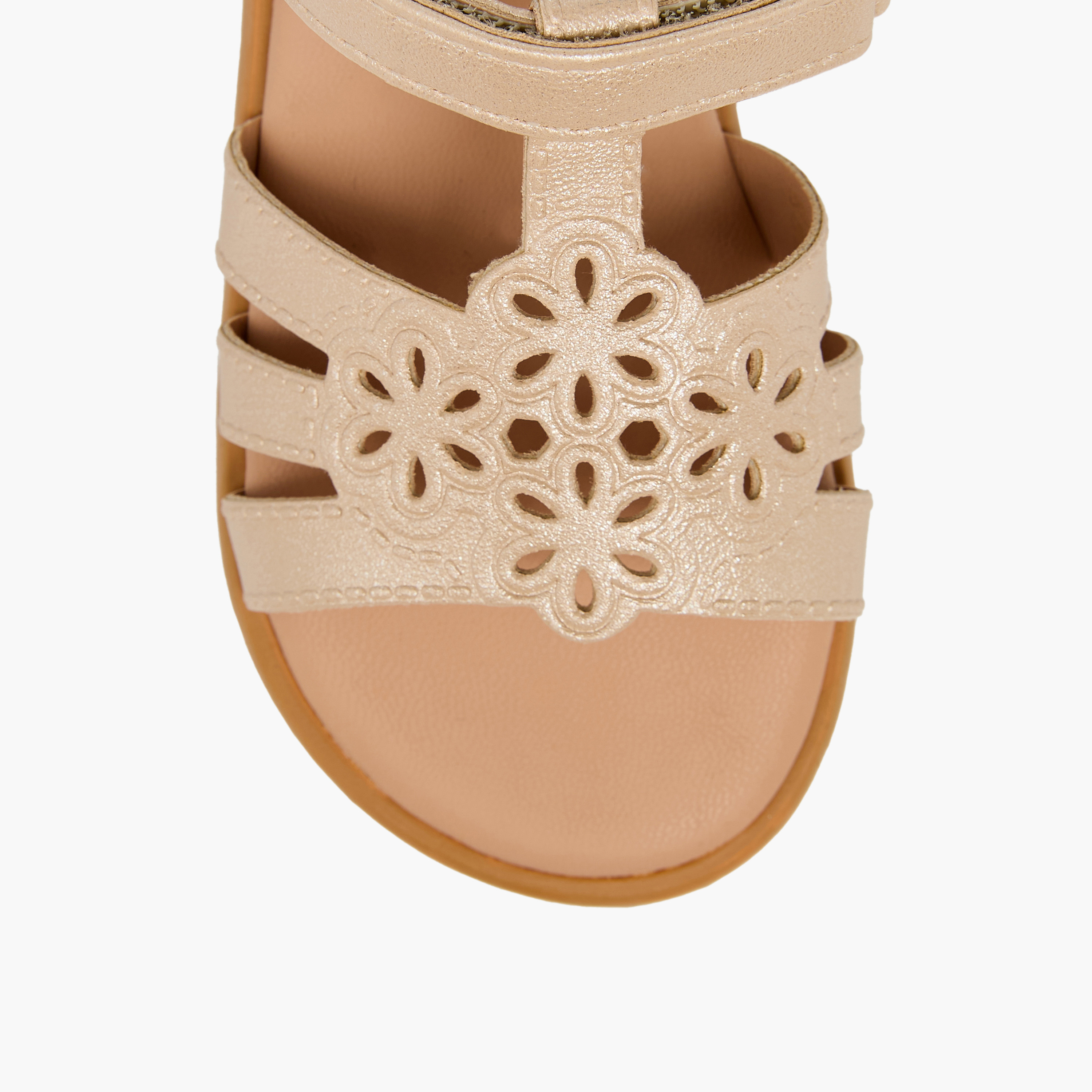 Flora Bella Girls Cutout Design Hook & Loop Sandals-girls-shoes-sandals-image-3