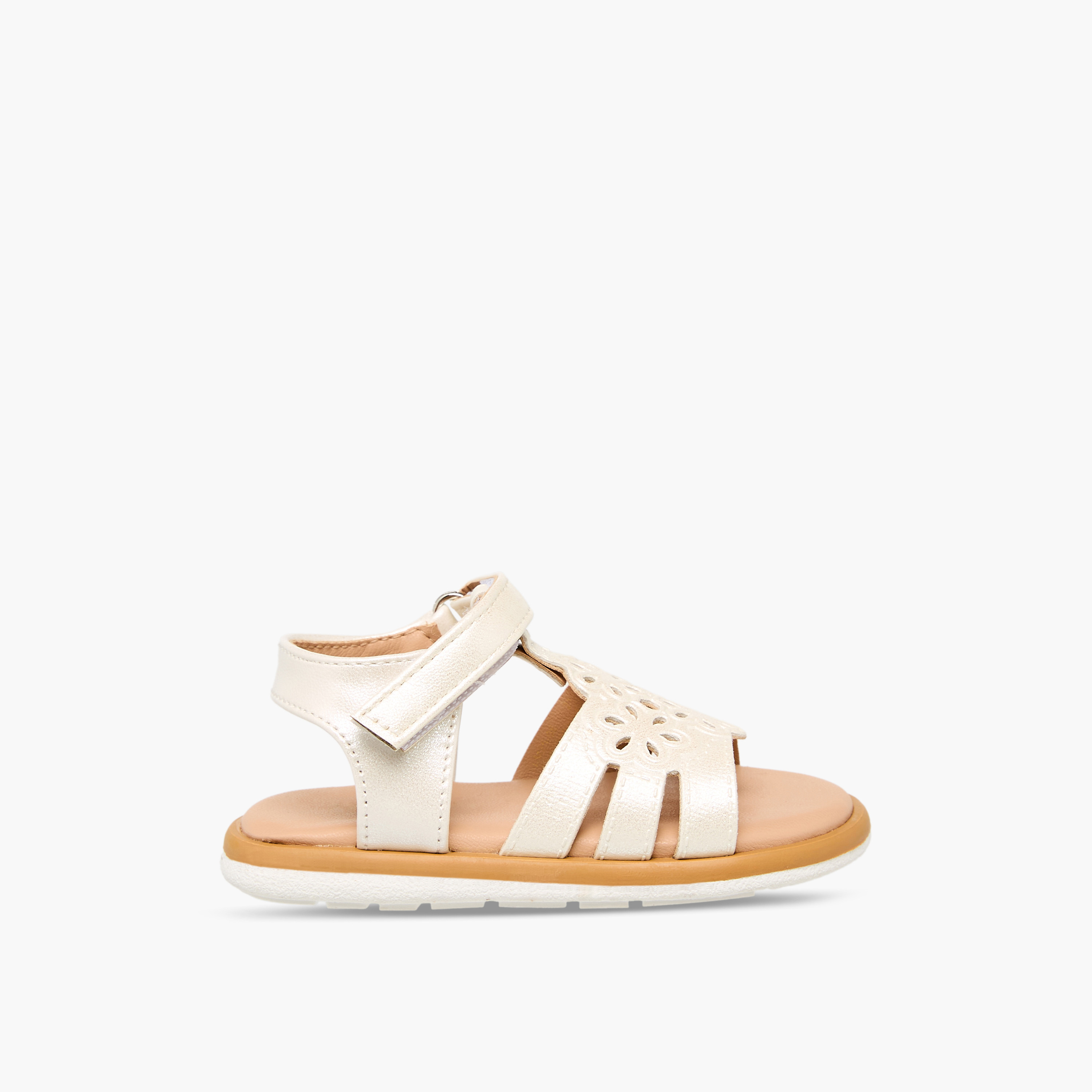 Flora Bella Girls Cutout Design Hook & Loop Sandals-girls-shoes-sandals-image-2