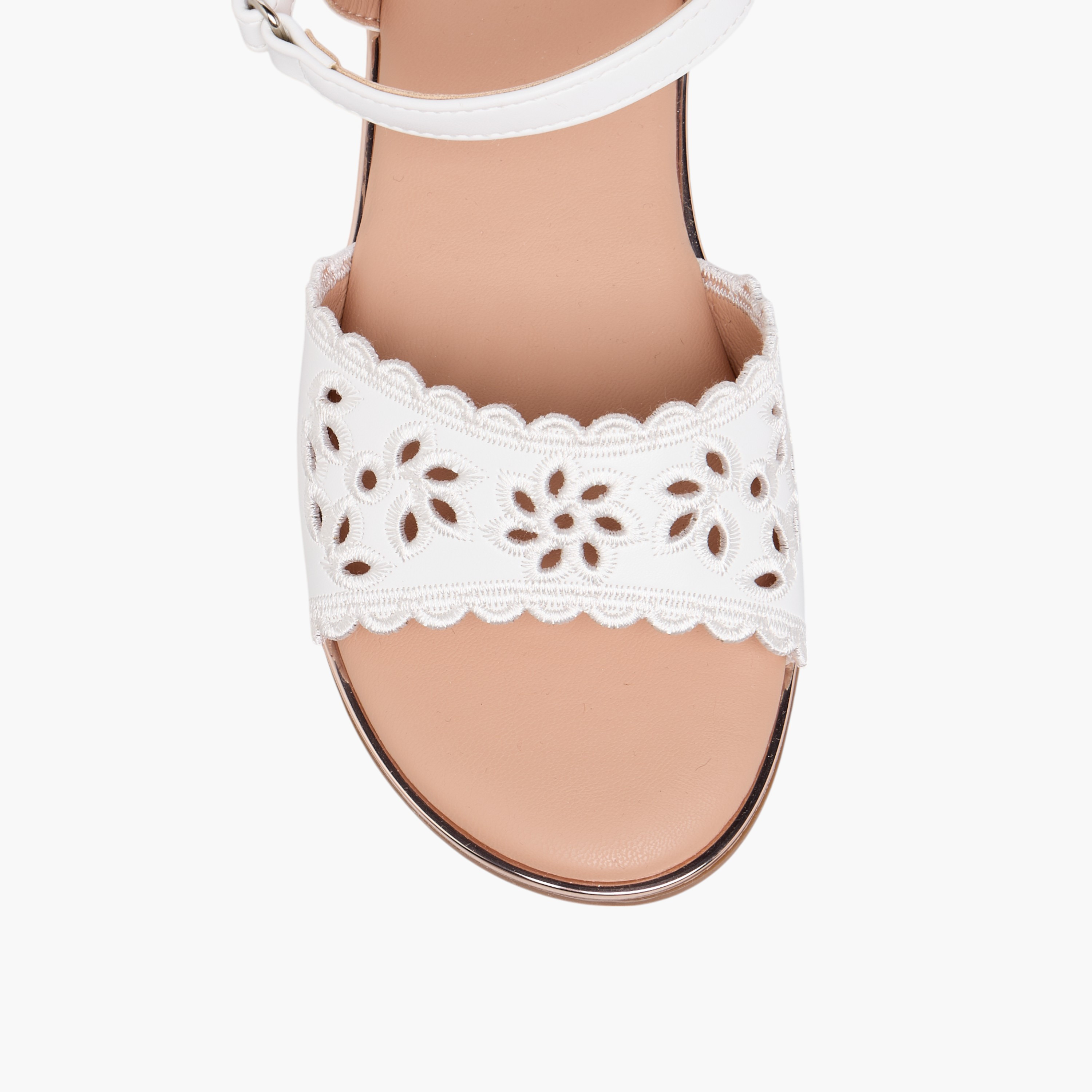 Little Missy Cutout Detail Sandals with Hook and Loop Closure-girls-shoes-sandals-image-3