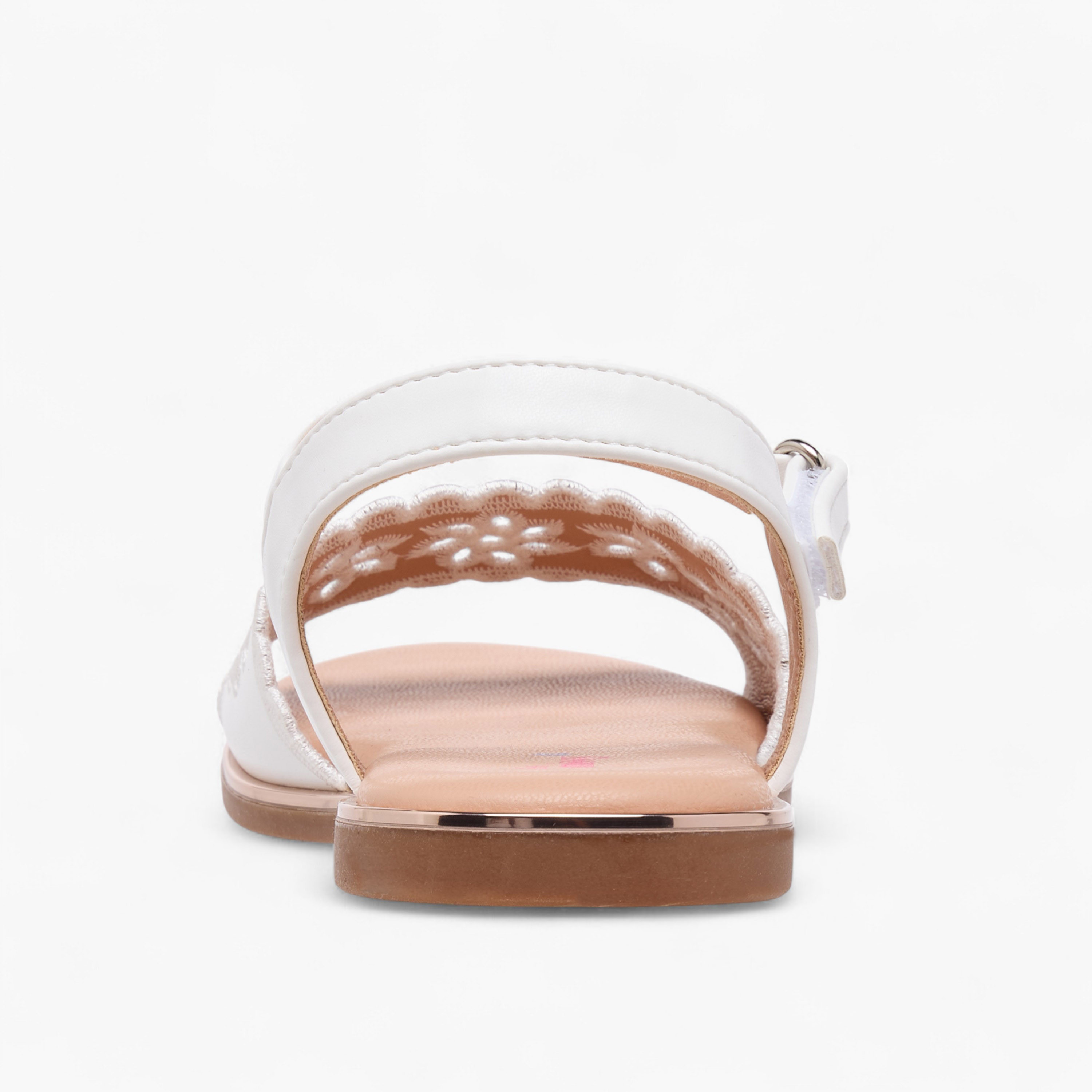 Little Missy Cutout Detail Sandals with Hook and Loop Closure-girls-shoes-sandals-image-4
