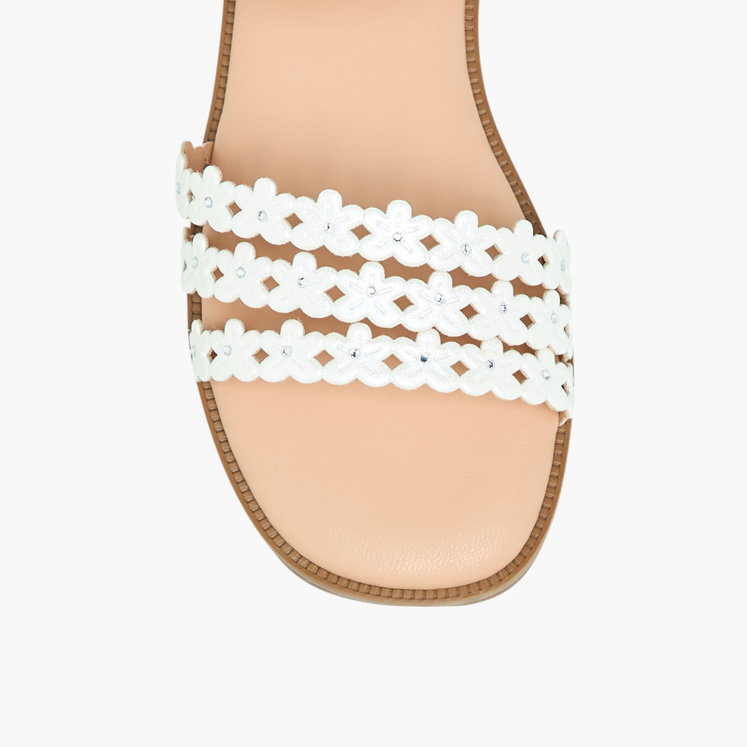 Flora Bella Floral Detail Strap Sandals with Hook and Loop Closure-girls-shoes-sandals-image-3