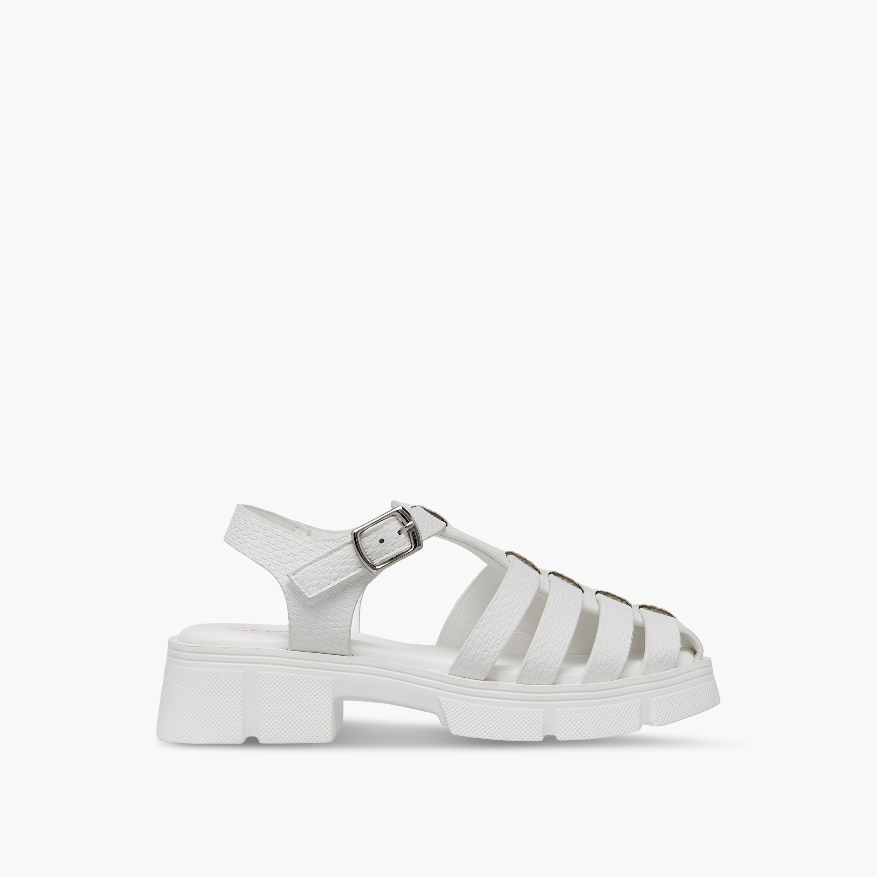 Little Missy Strappy Flatform Sandals with Hook and Loop Closure-girls-shoes-sandals-image-2