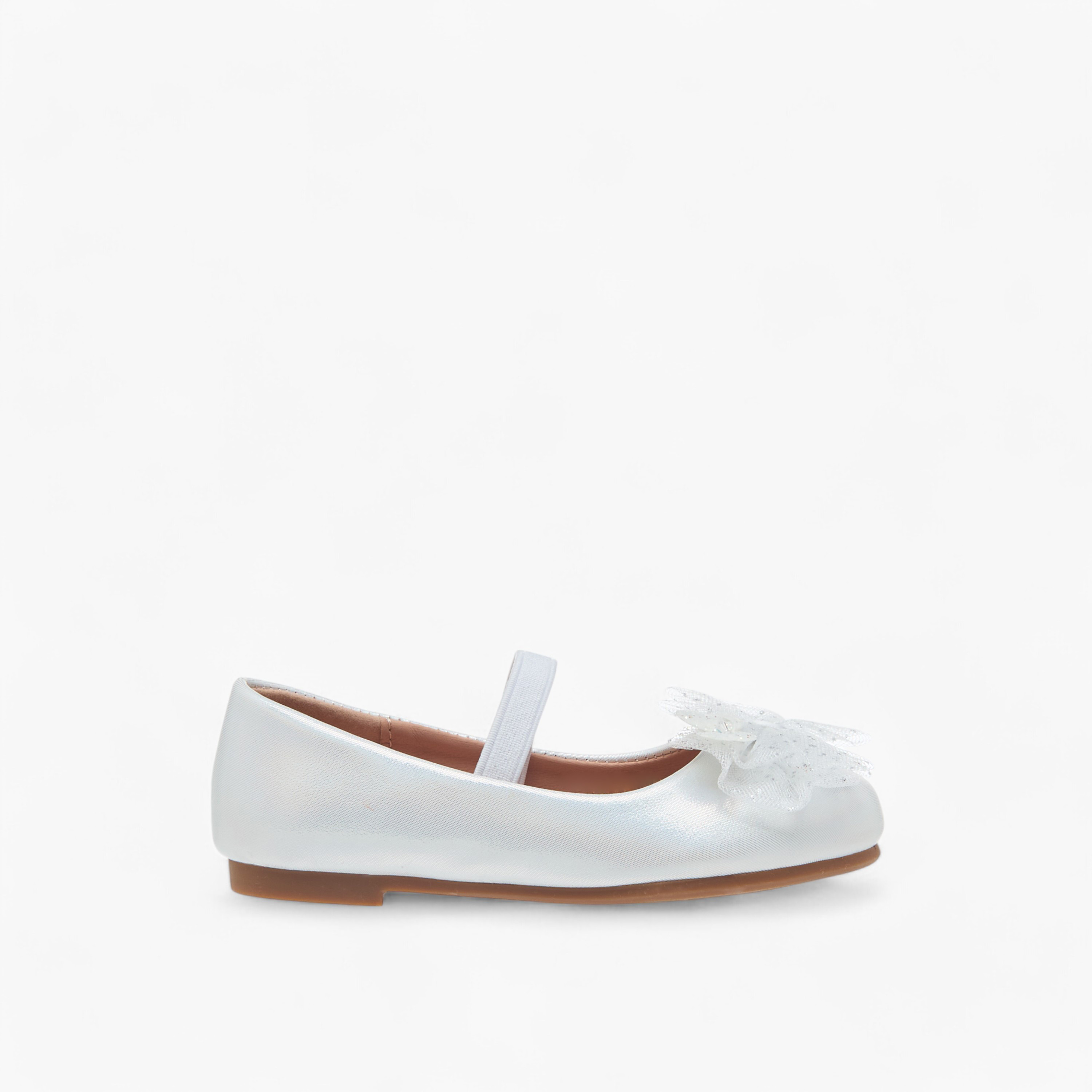 Flora Bella Bow Detail Ballerinas with Elastic Closure-girls-shoes-ballerinas-image-3