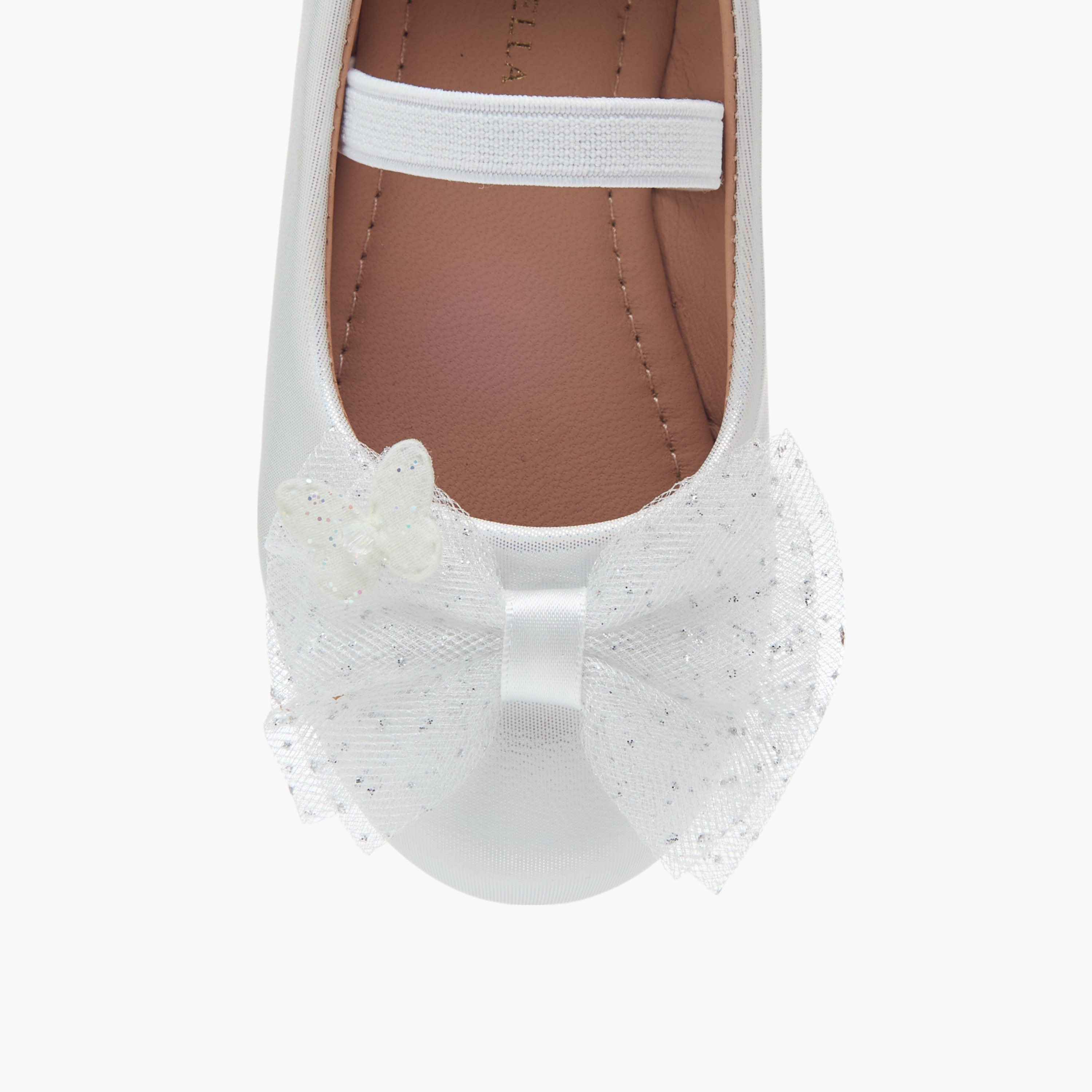 Flora Bella Bow Detail Ballerinas with Elastic Closure-girls-shoes-ballerinas-image-4