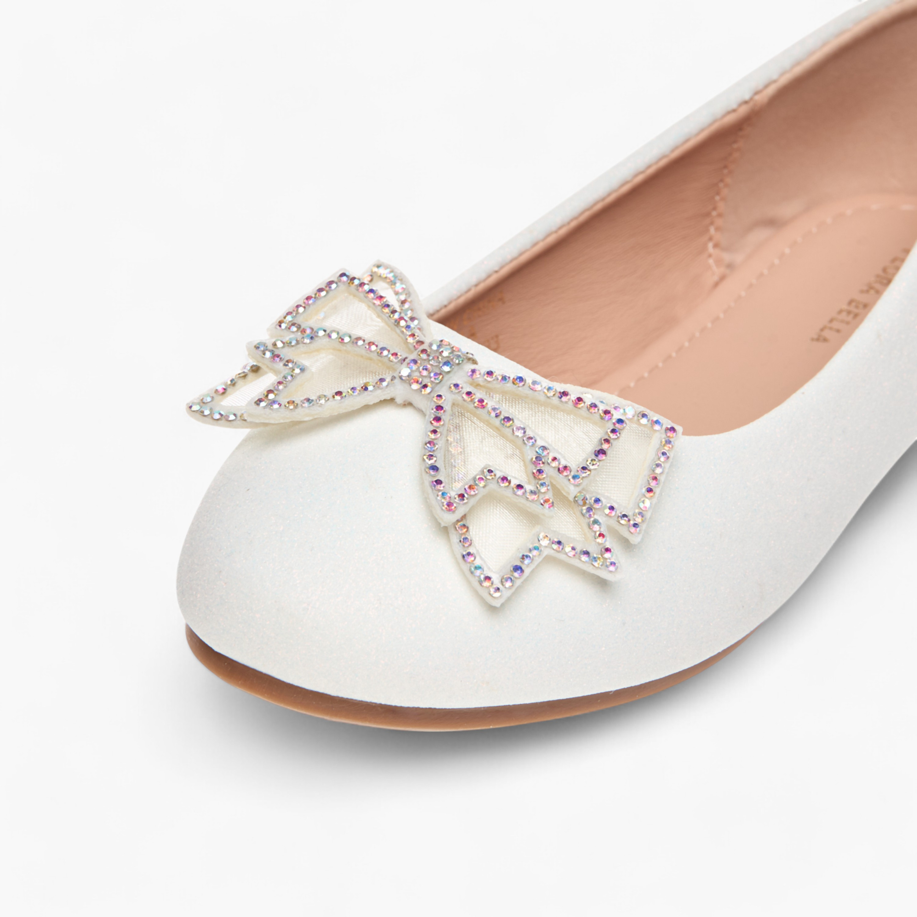 Flora Bella Bow Embellished Slip-On Ballerina Shoes-girls-shoes-ballerinas-image-5