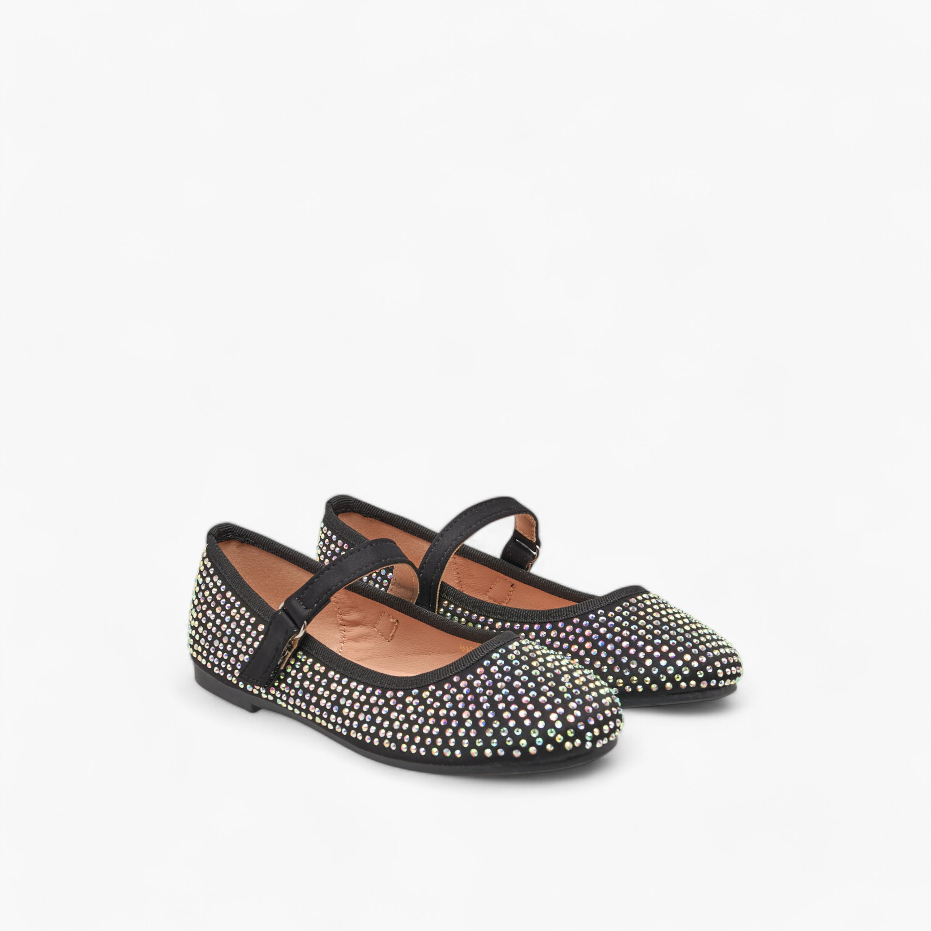 حذاء باليرينا مزين بالأحجار بشريط إغلاق لاصق من فلورا بيلا-girls-shoes-ballerinas-image-1