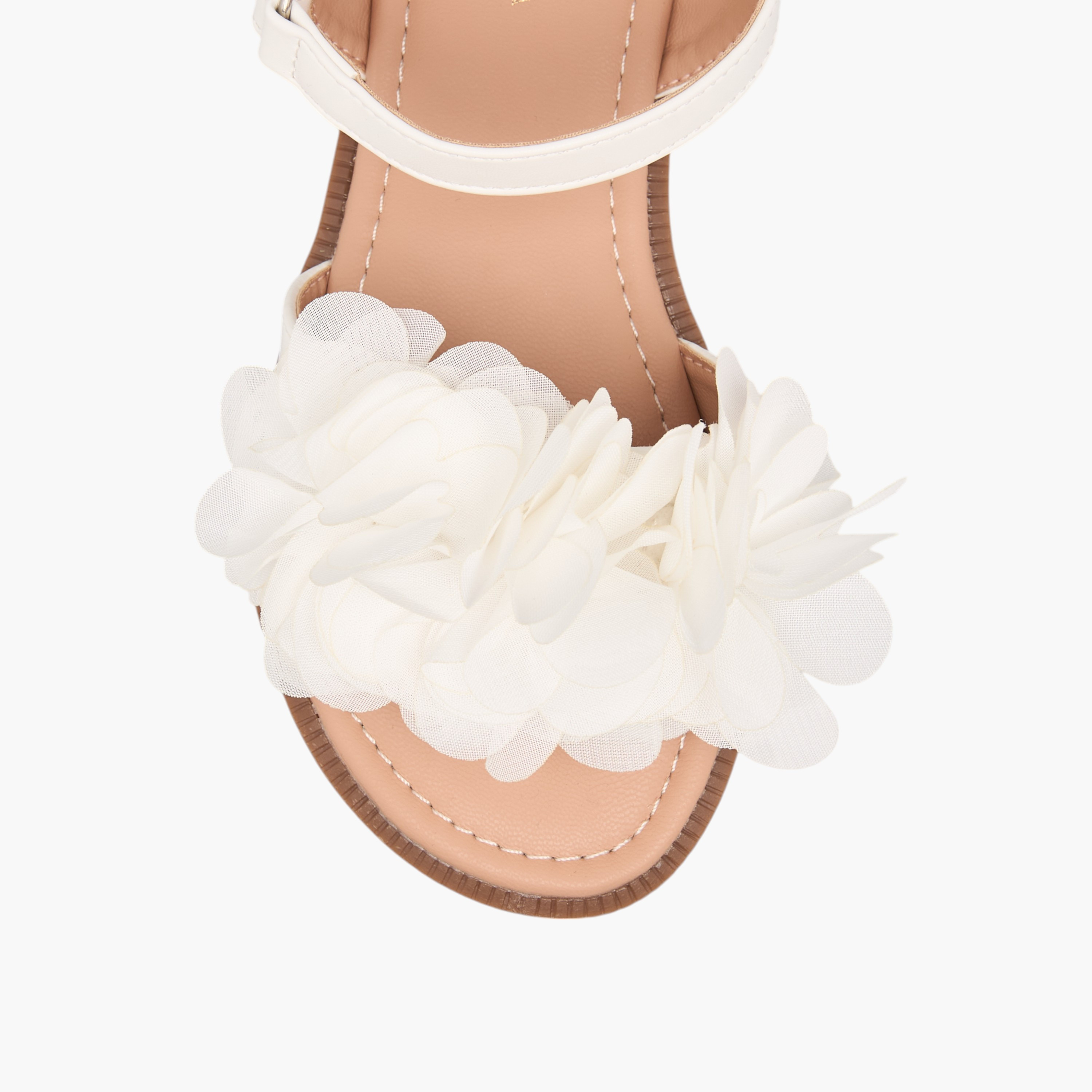 صندل بحزام وزخارف زهرية وشريط إغلاق لاصق من فلورا بيلا-girls-shoes-sandals-image-3
