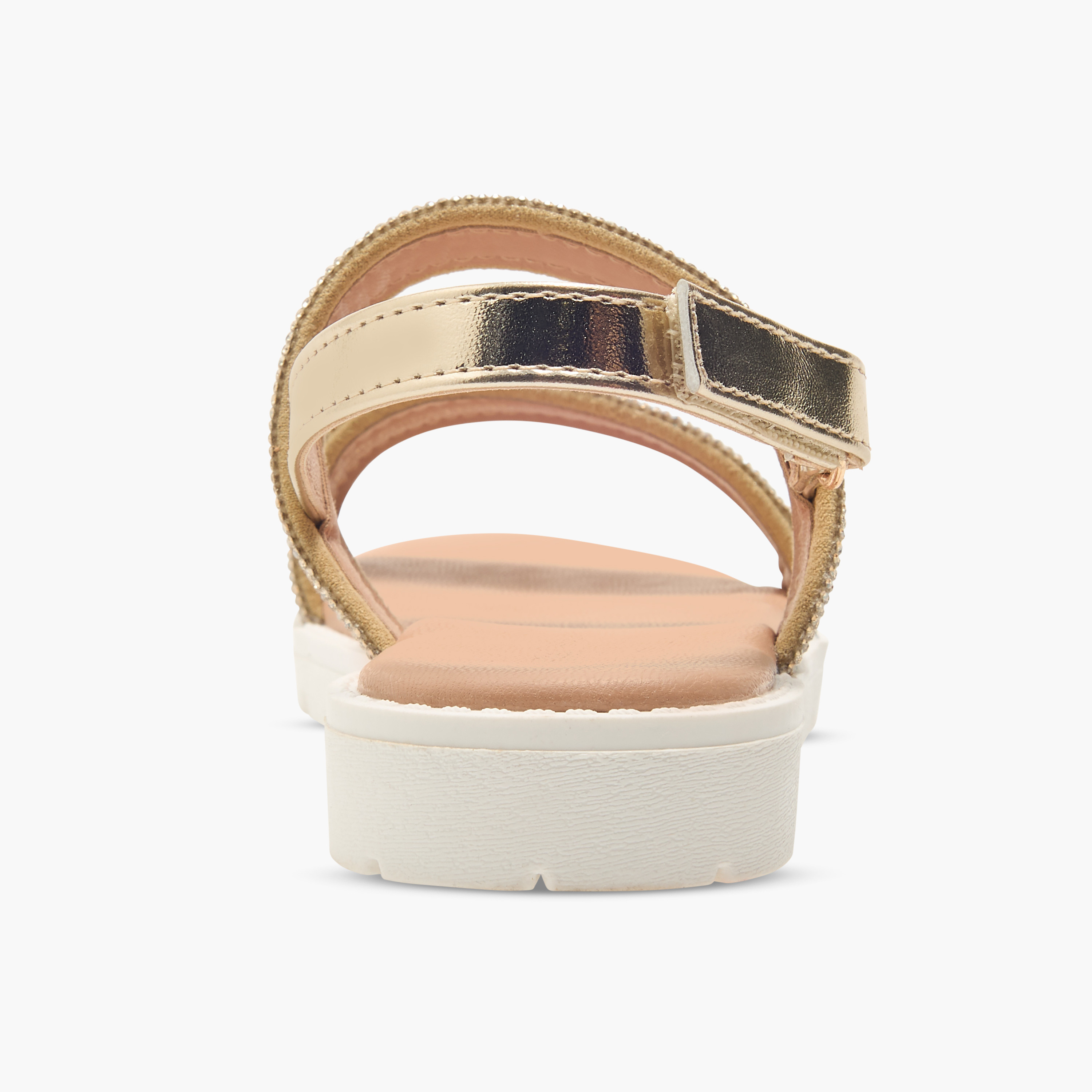 صندل بشريط إغلاق لاصق وحزام مزيّن من فلورا بيلا-girls-shoes-sandals-image-4