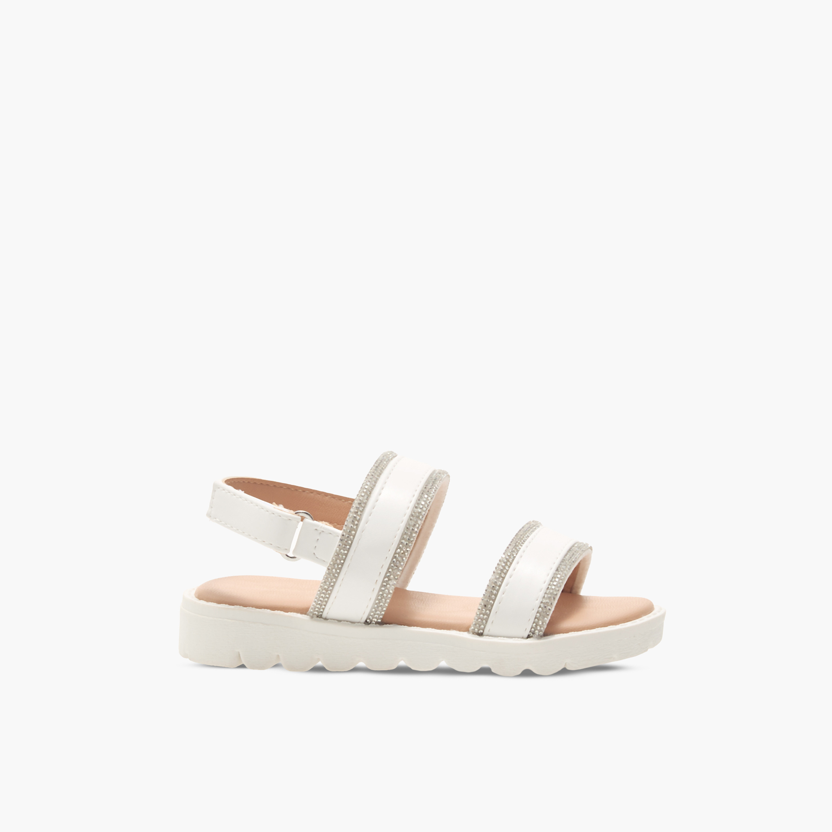 صندل بشريط إغلاق لاصق وحزام مزيّن من فلورا بيلا-girls-shoes-sandals-image-7