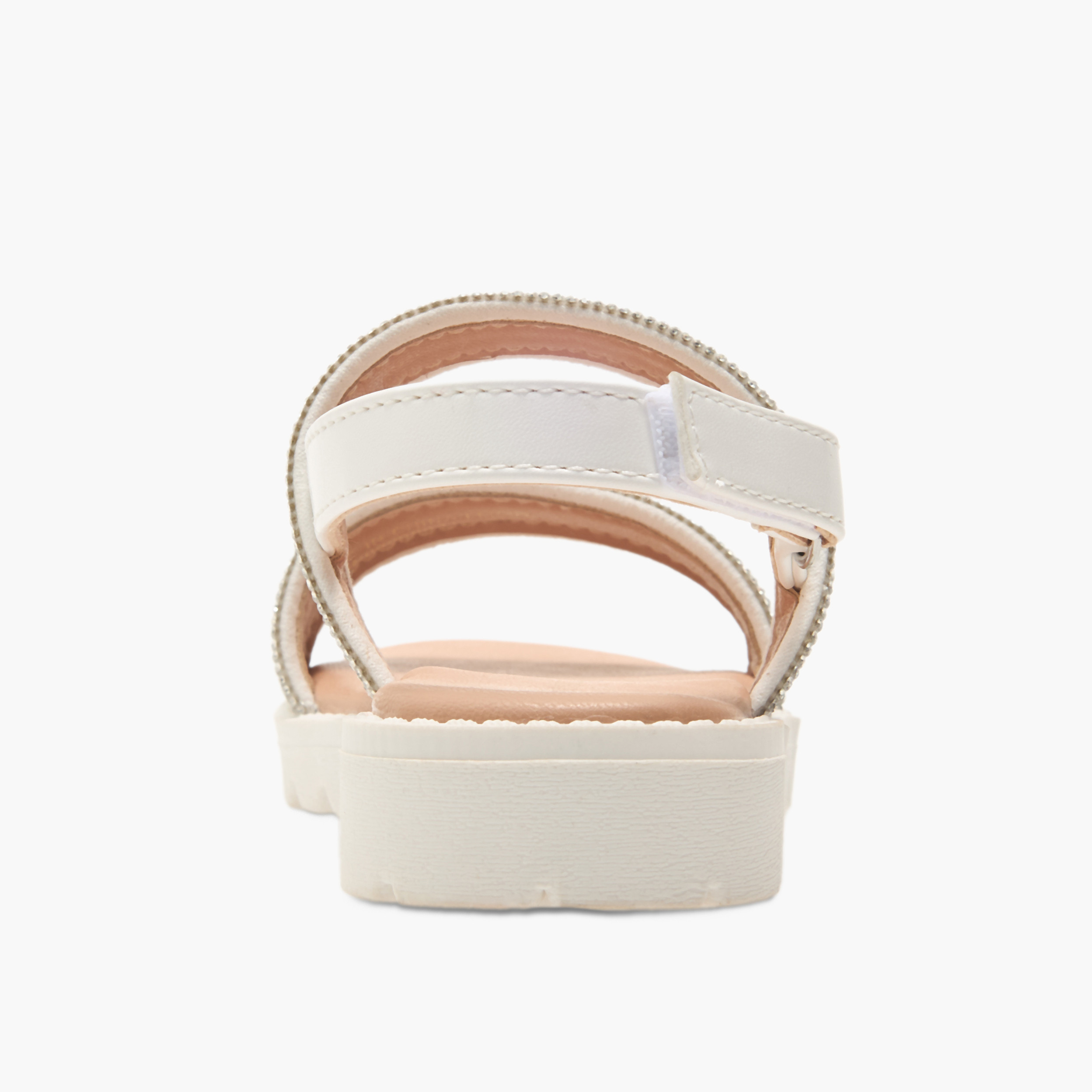 صندل بشريط إغلاق لاصق وحزام مزيّن من فلورا بيلا-girls-shoes-sandals-image-8