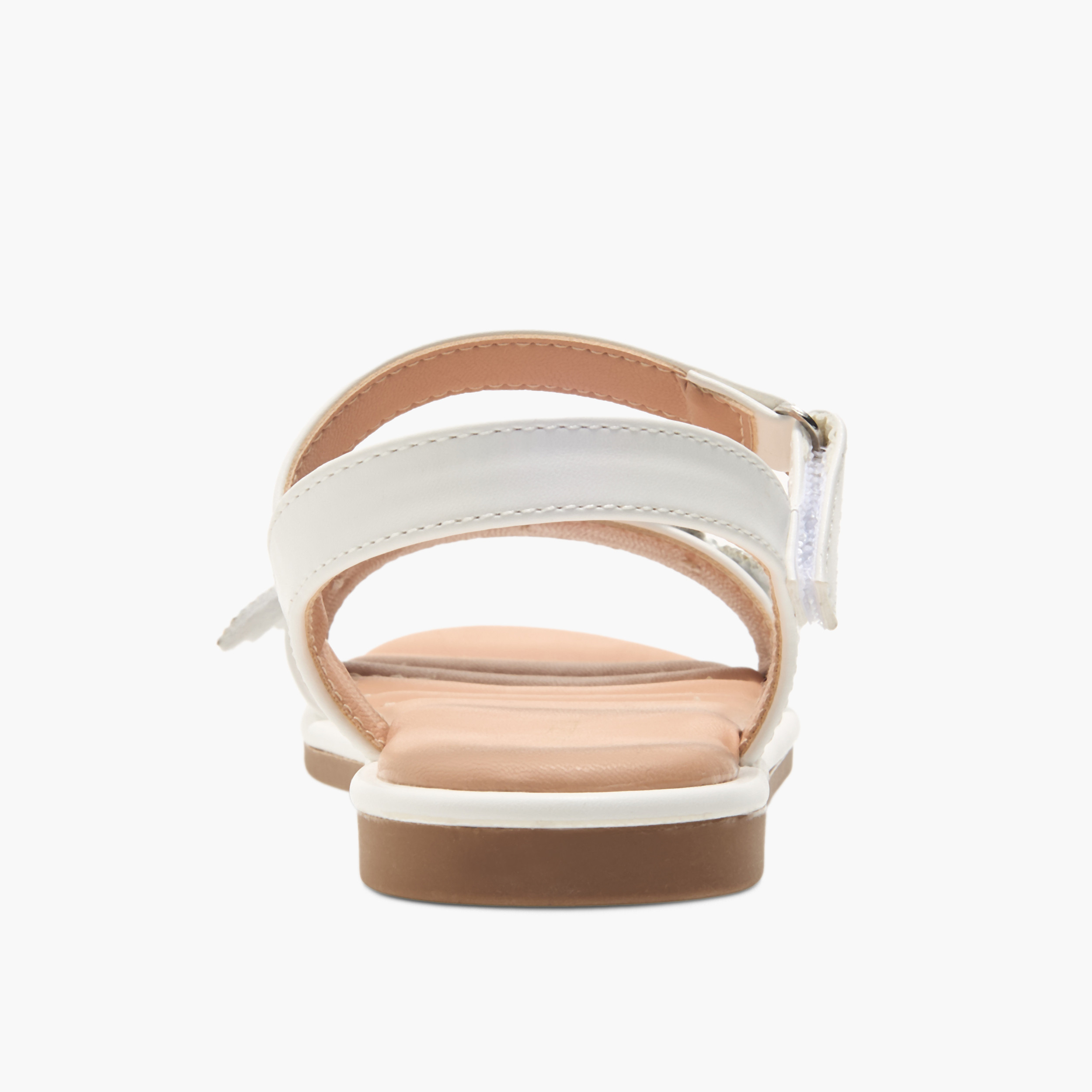 Flora Bella Butterfly Embellished Strap Sandals with Hook and Loop Closure-girls-shoes-sandals-image-4