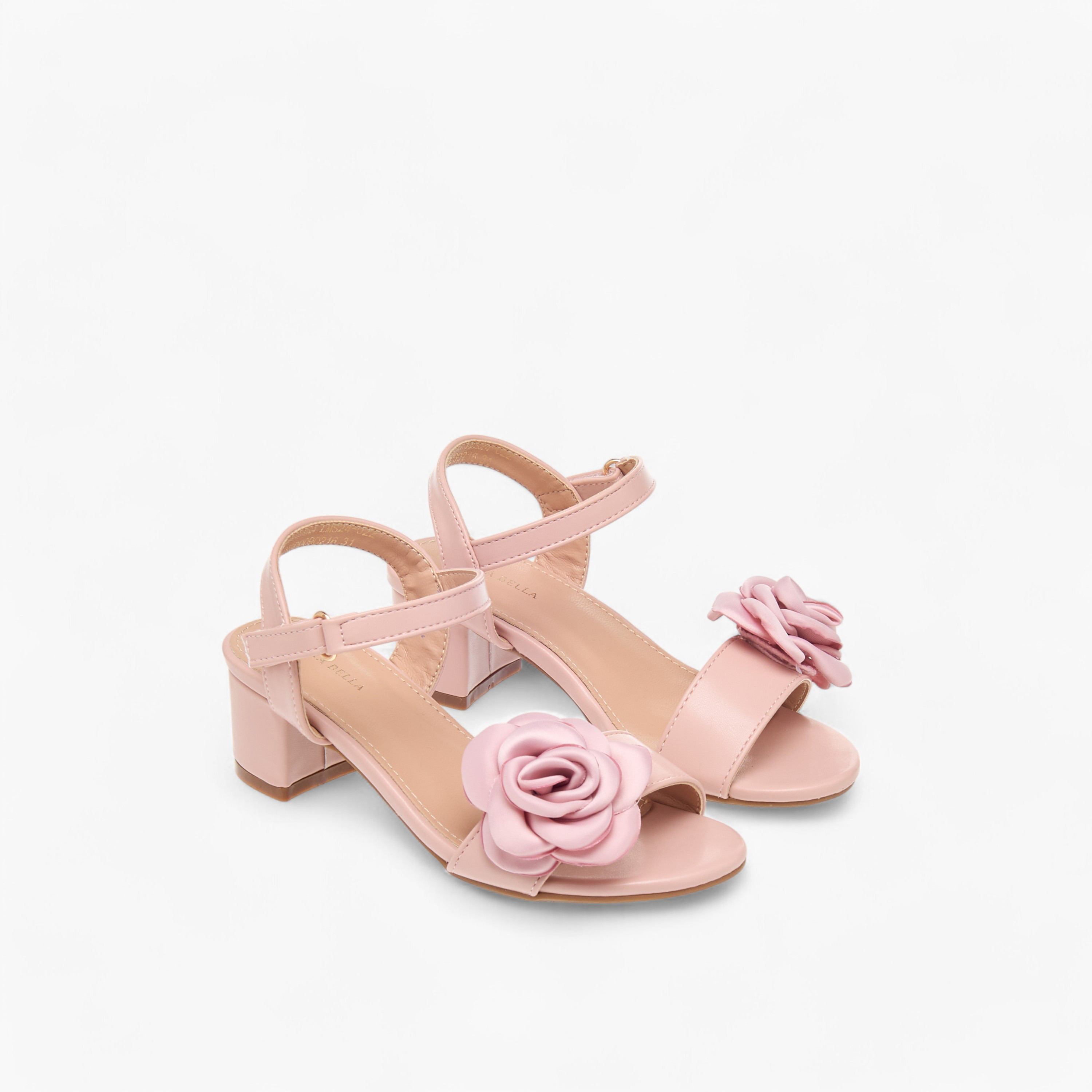 صندل بشريط إغلاق لاصق وزخرفة فيونكة من فلورا بيلا-girls-shoes-sandals-image-1