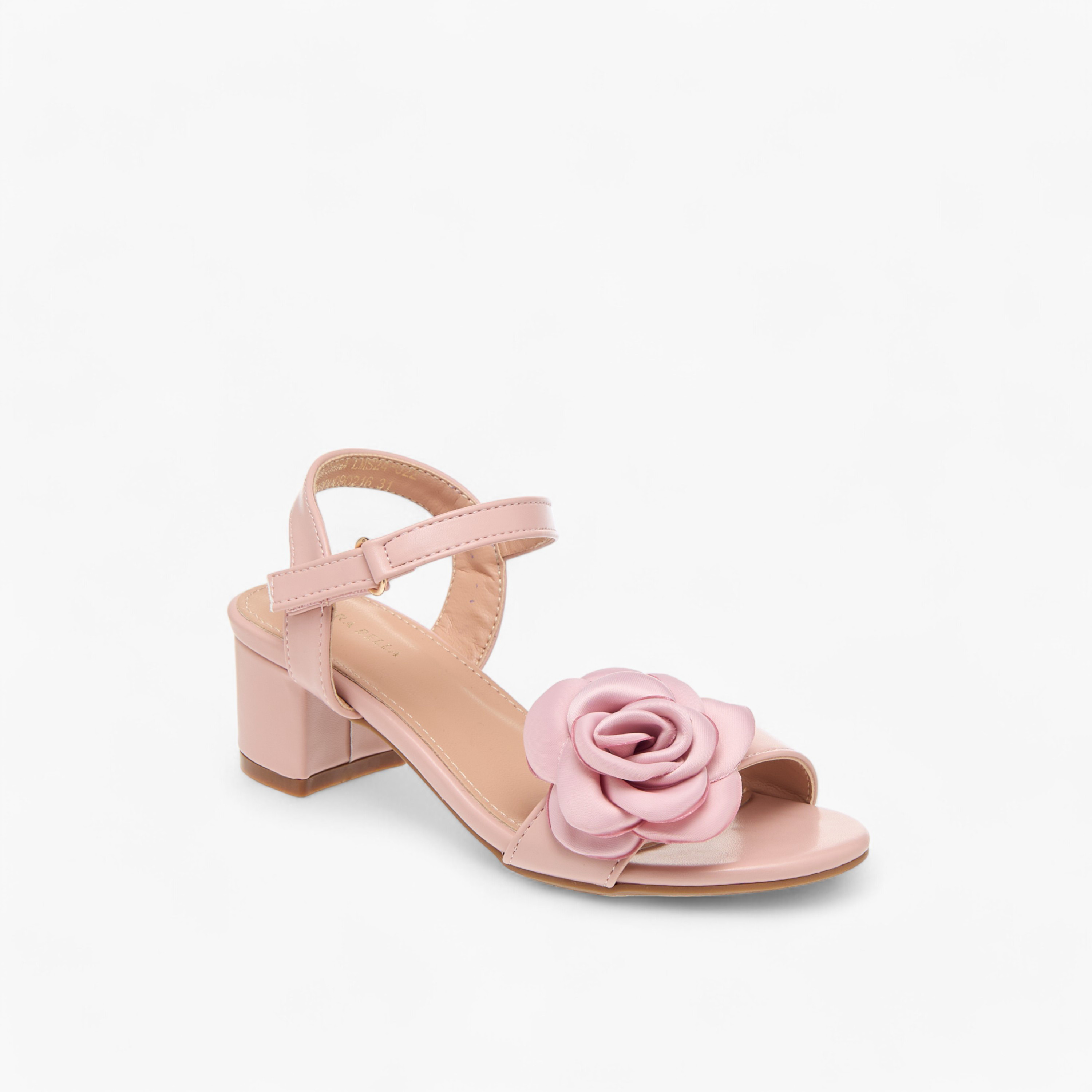 صندل بشريط إغلاق لاصق وزخرفة فيونكة من فلورا بيلا-girls-shoes-sandals-image-2